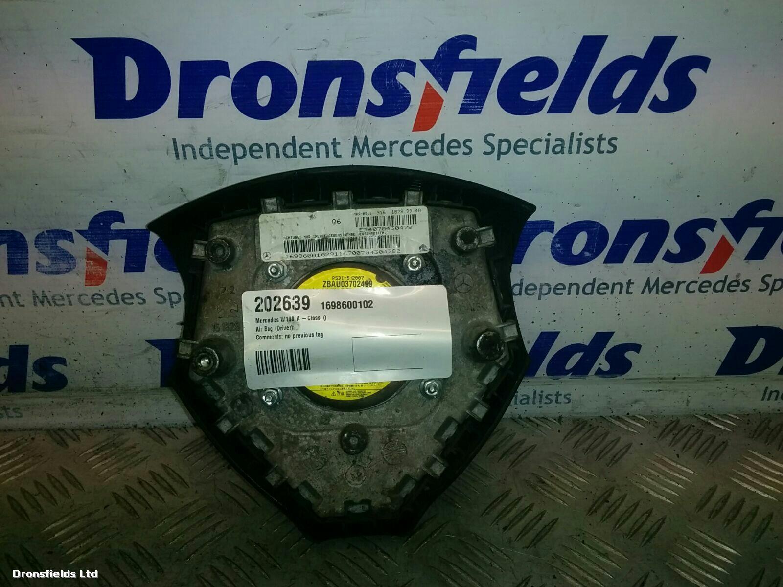 View Auto part R Air Bag Mercedes A Class 2005
