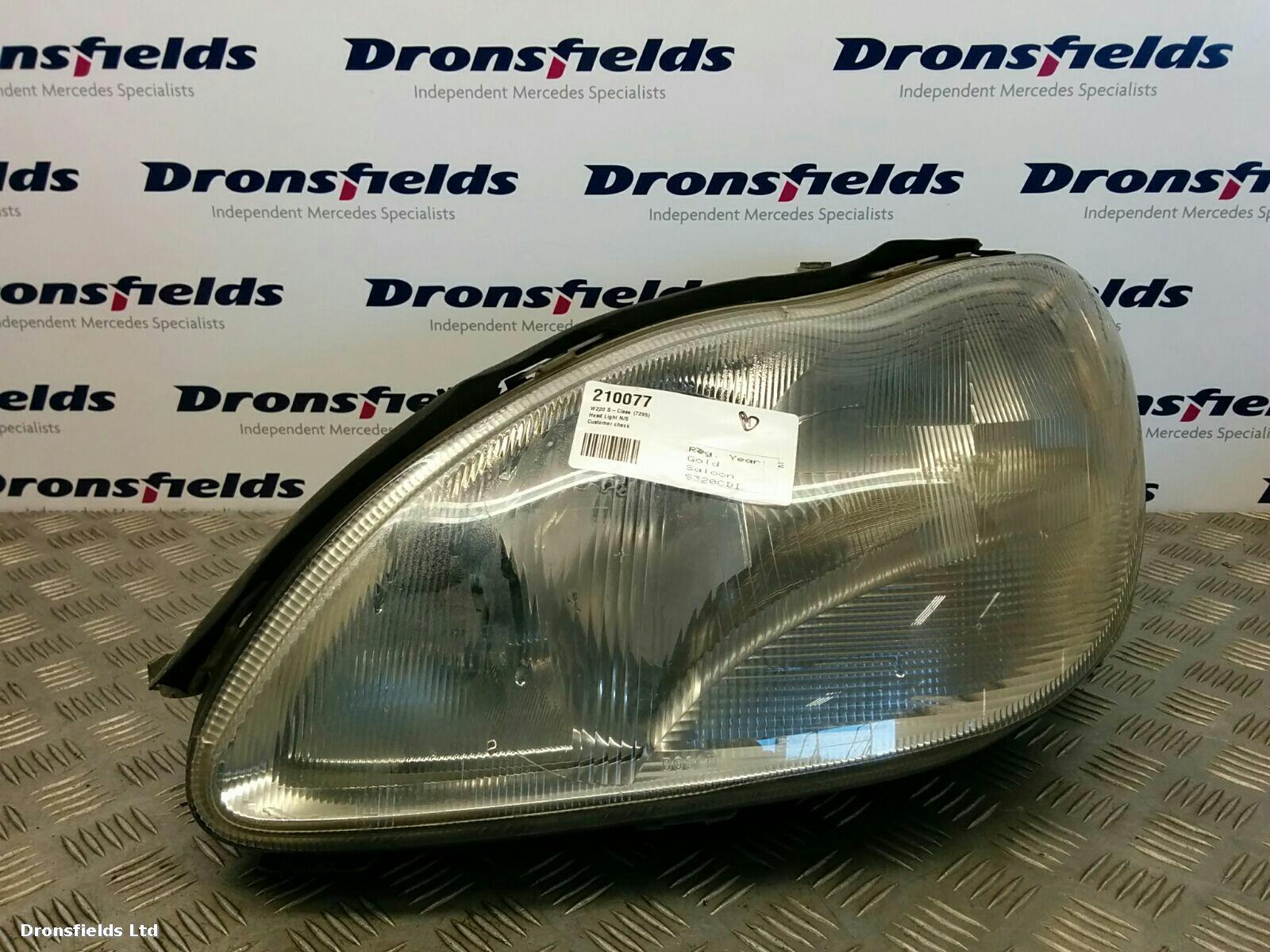 View Auto part L Headlamp Mercedes S Class 2000