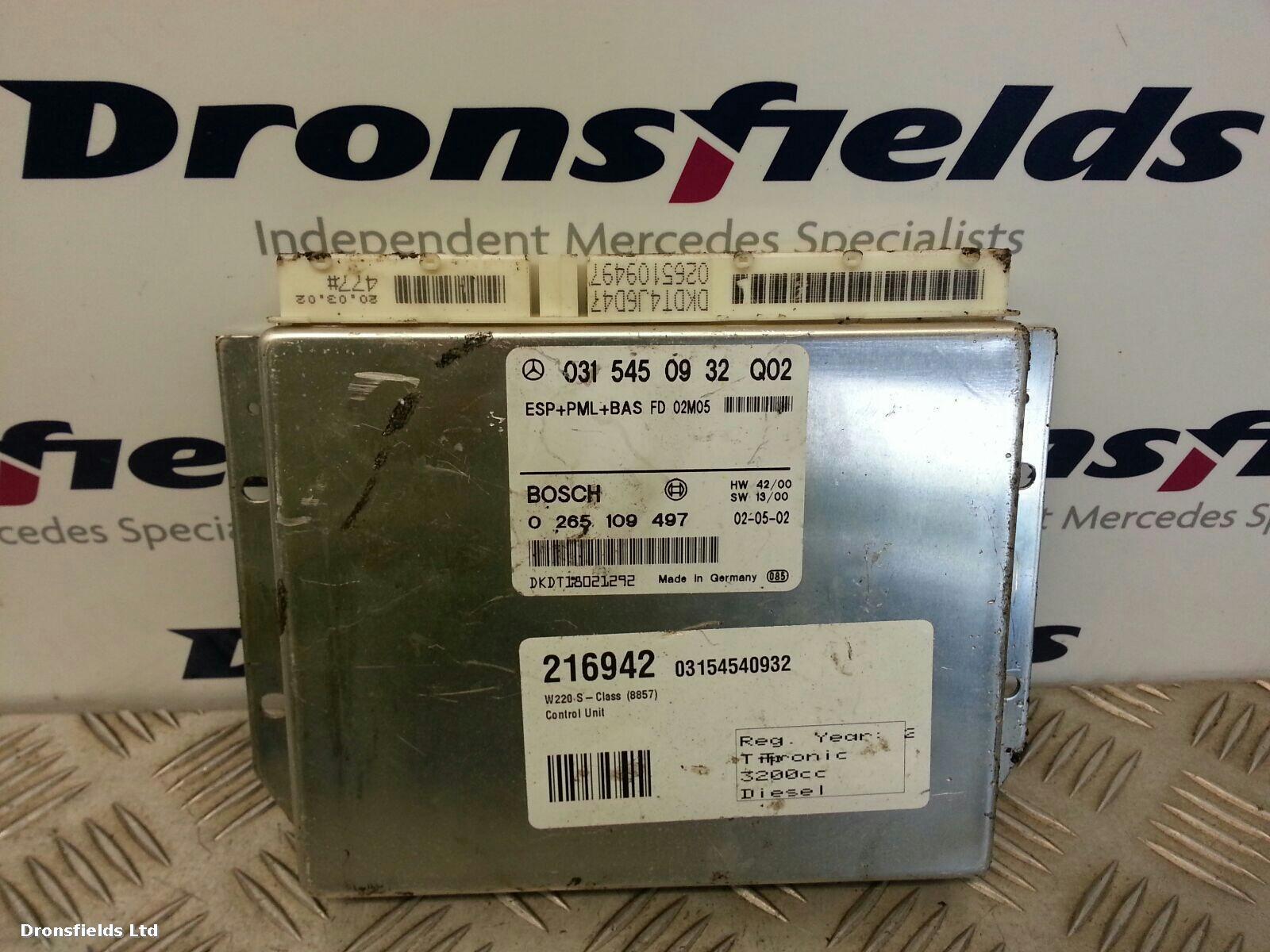 View Auto part ECU Mercedes S Class 2002