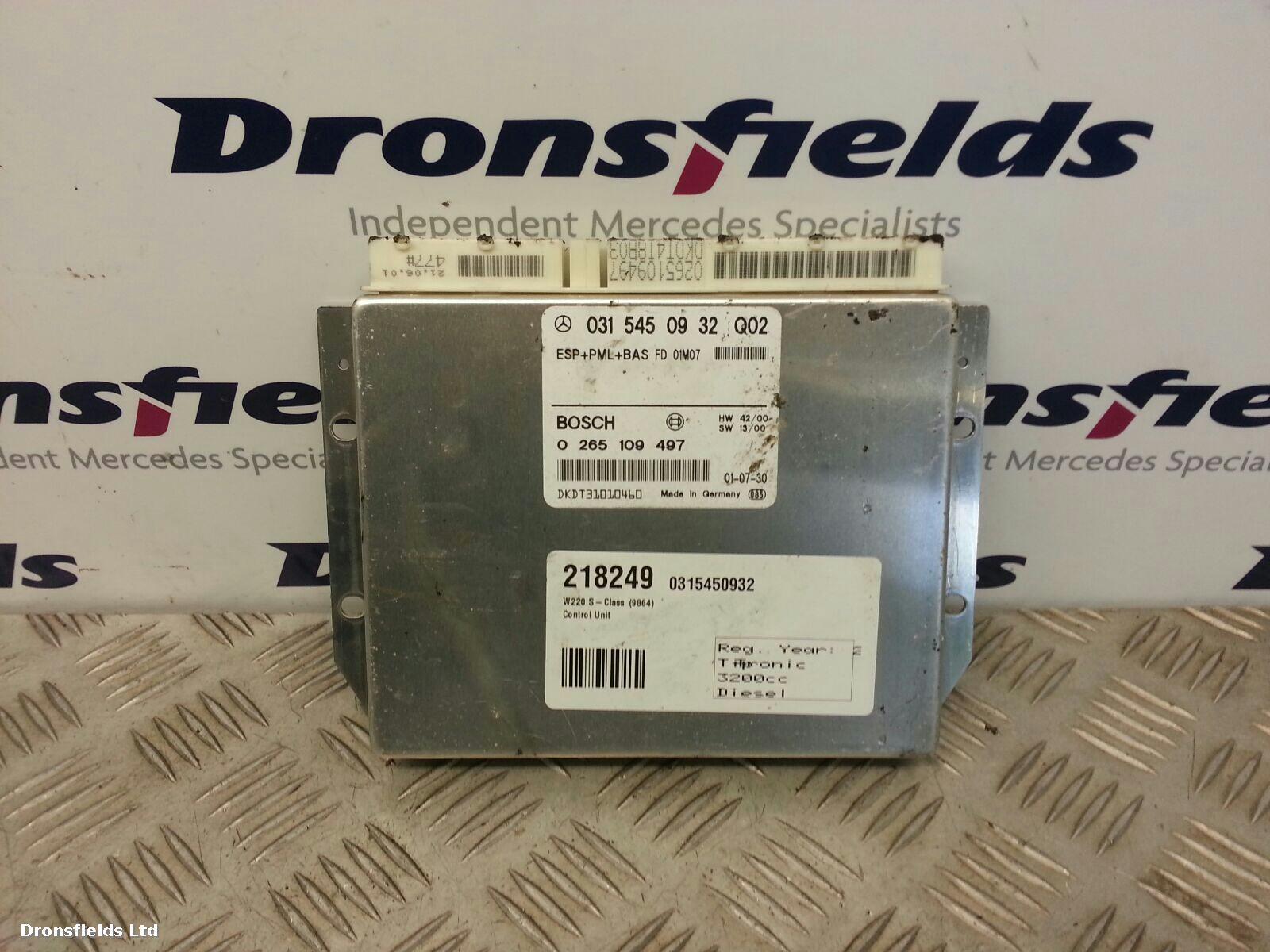 View Auto part ECU Mercedes S Class 2001