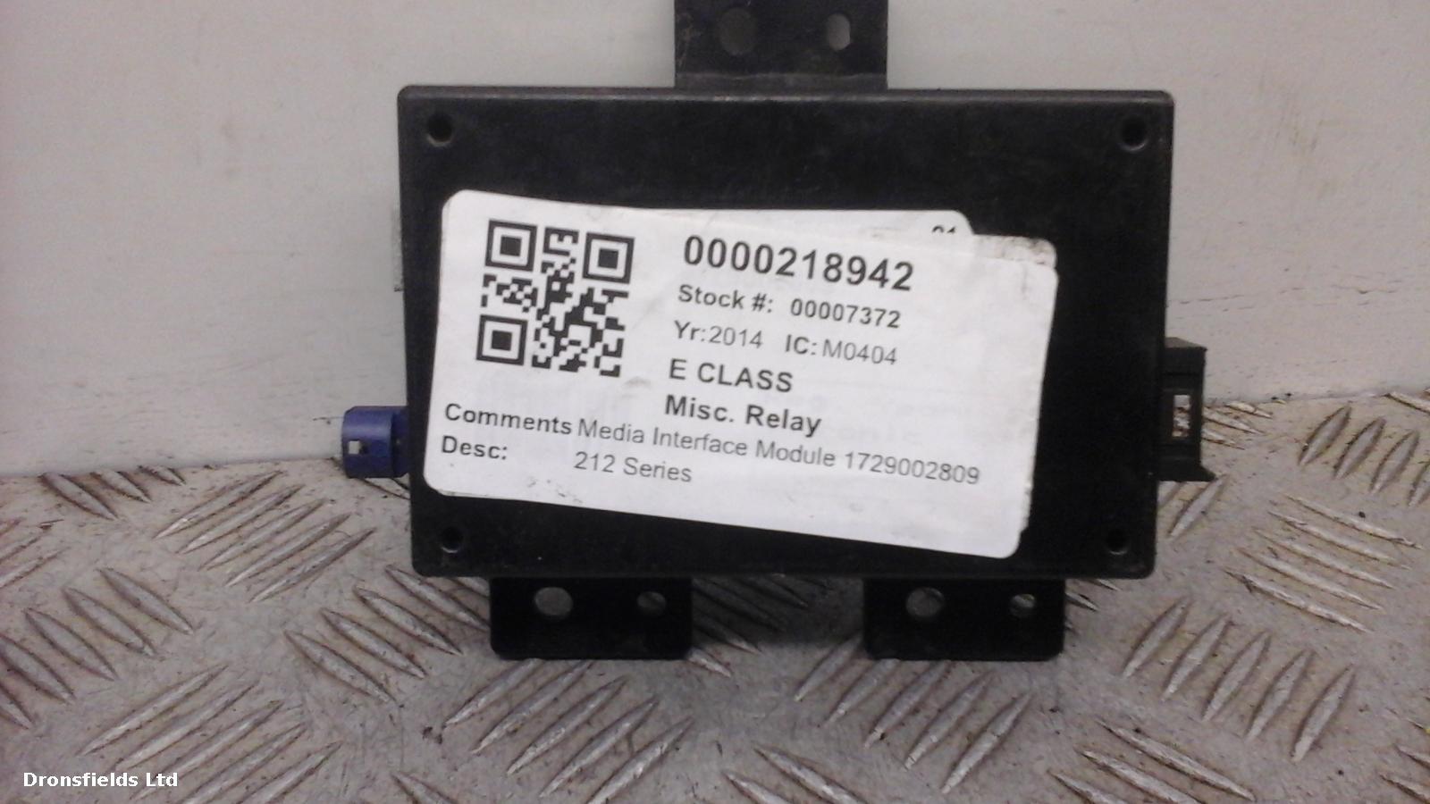 View Auto part Misc. Relay Mercedes E Class 2014