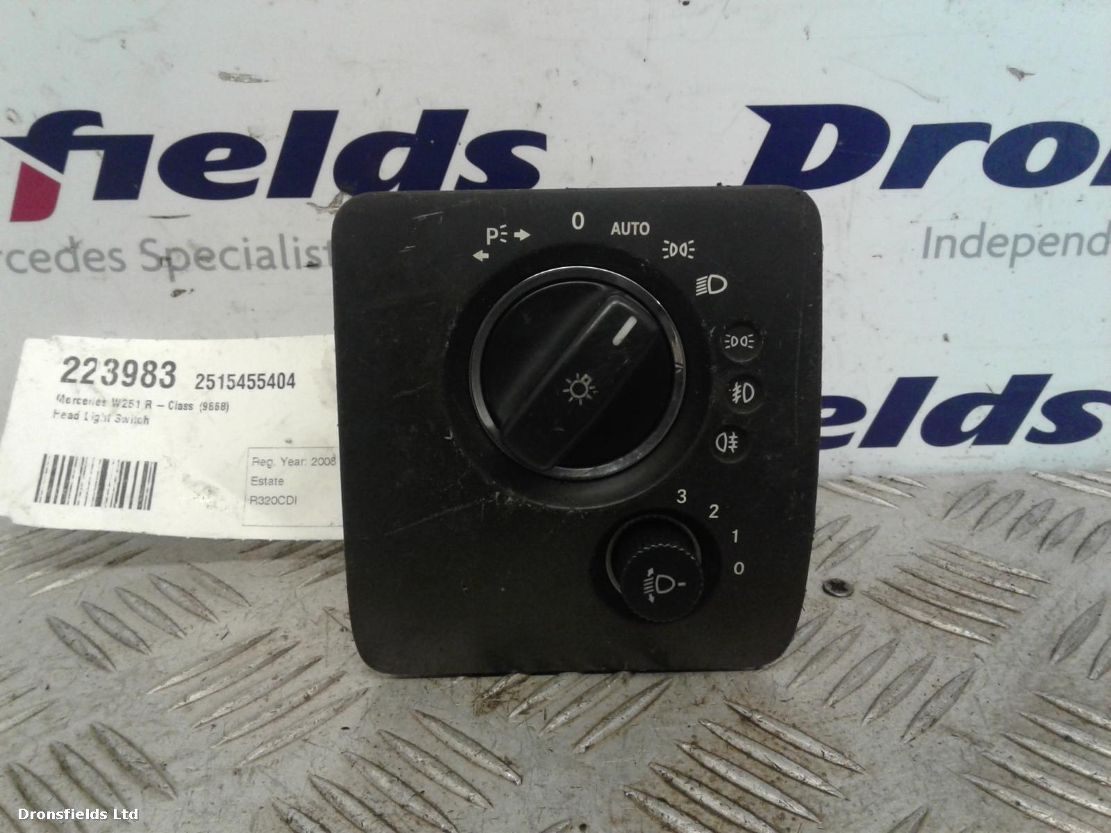 View Auto part Headlight Switch Mercedes R Class 2008