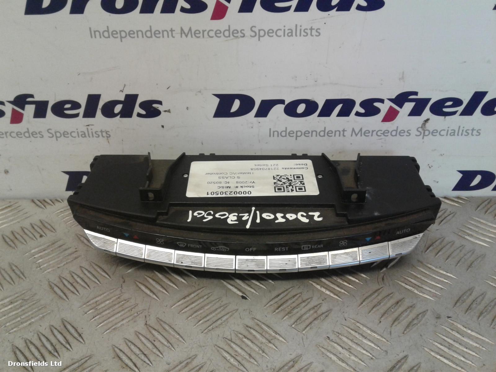 View Auto part Heater/AC Controller Mercedes S Class 2008