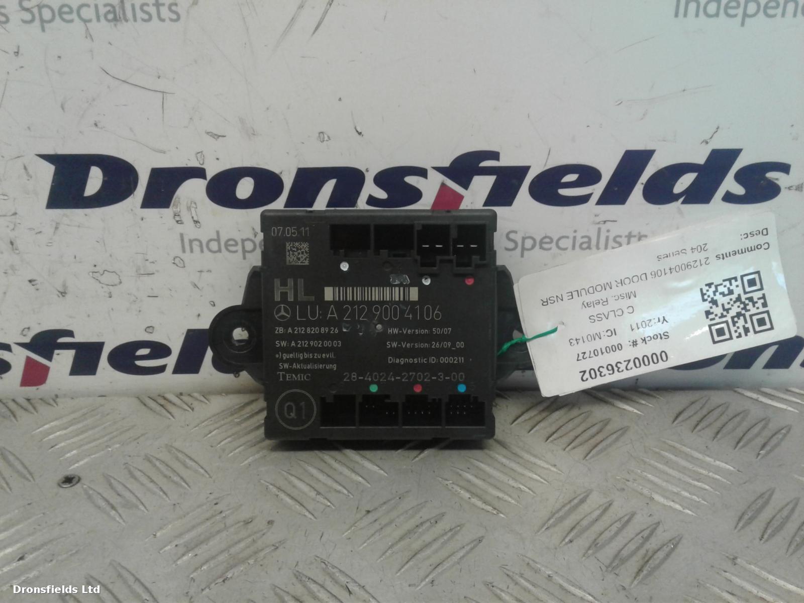 View Auto part Misc. Relay Mercedes C Class 2011