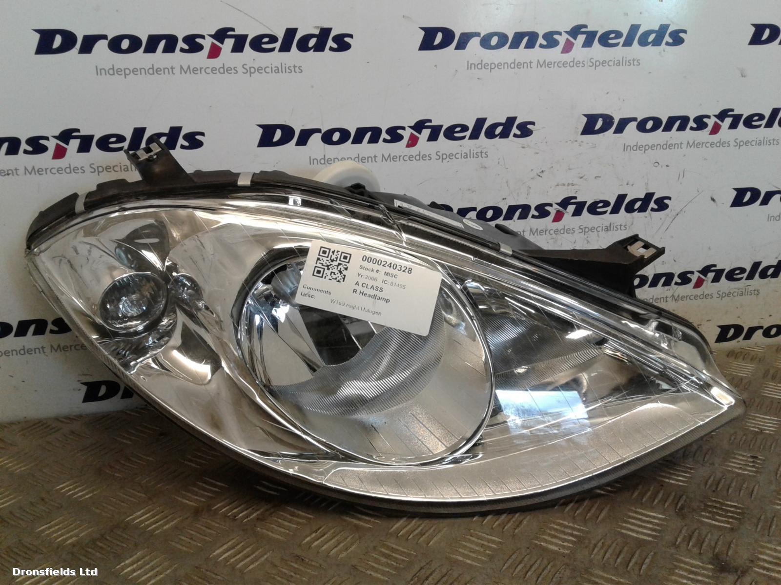 View Auto part R Headlamp Mercedes A Class 2006