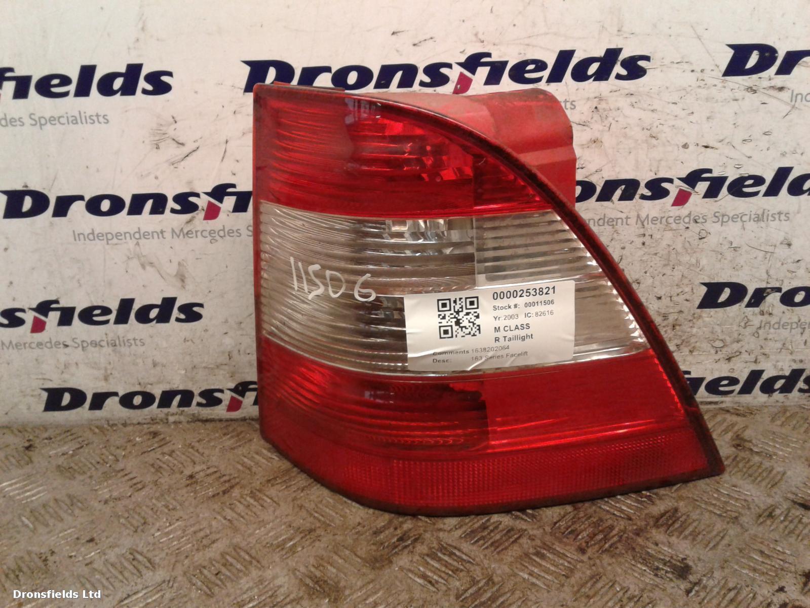 View Auto part R Taillight Mercedes M Class 2003