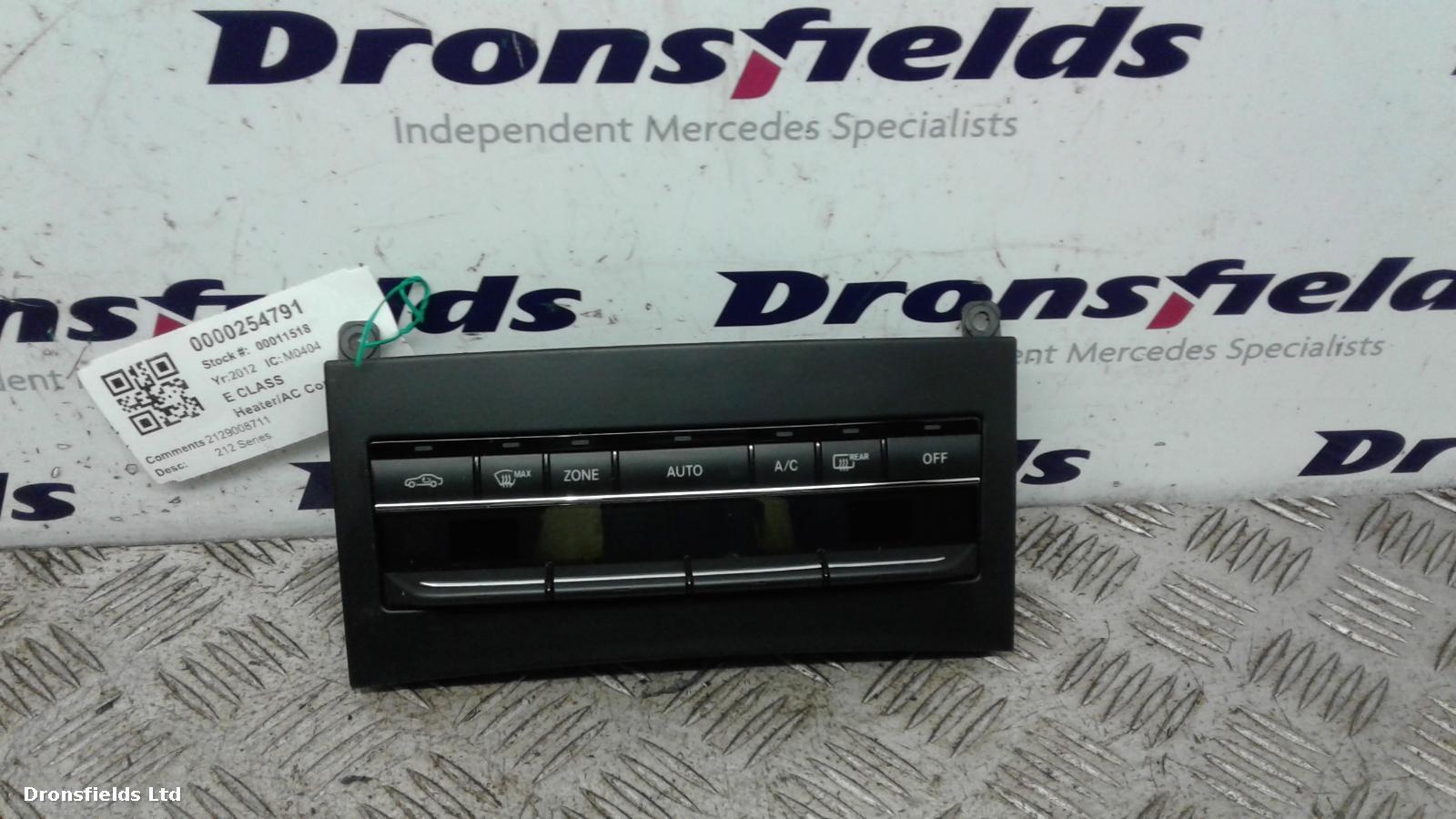 View Auto part Heater/AC Controller Mercedes E Class 2012