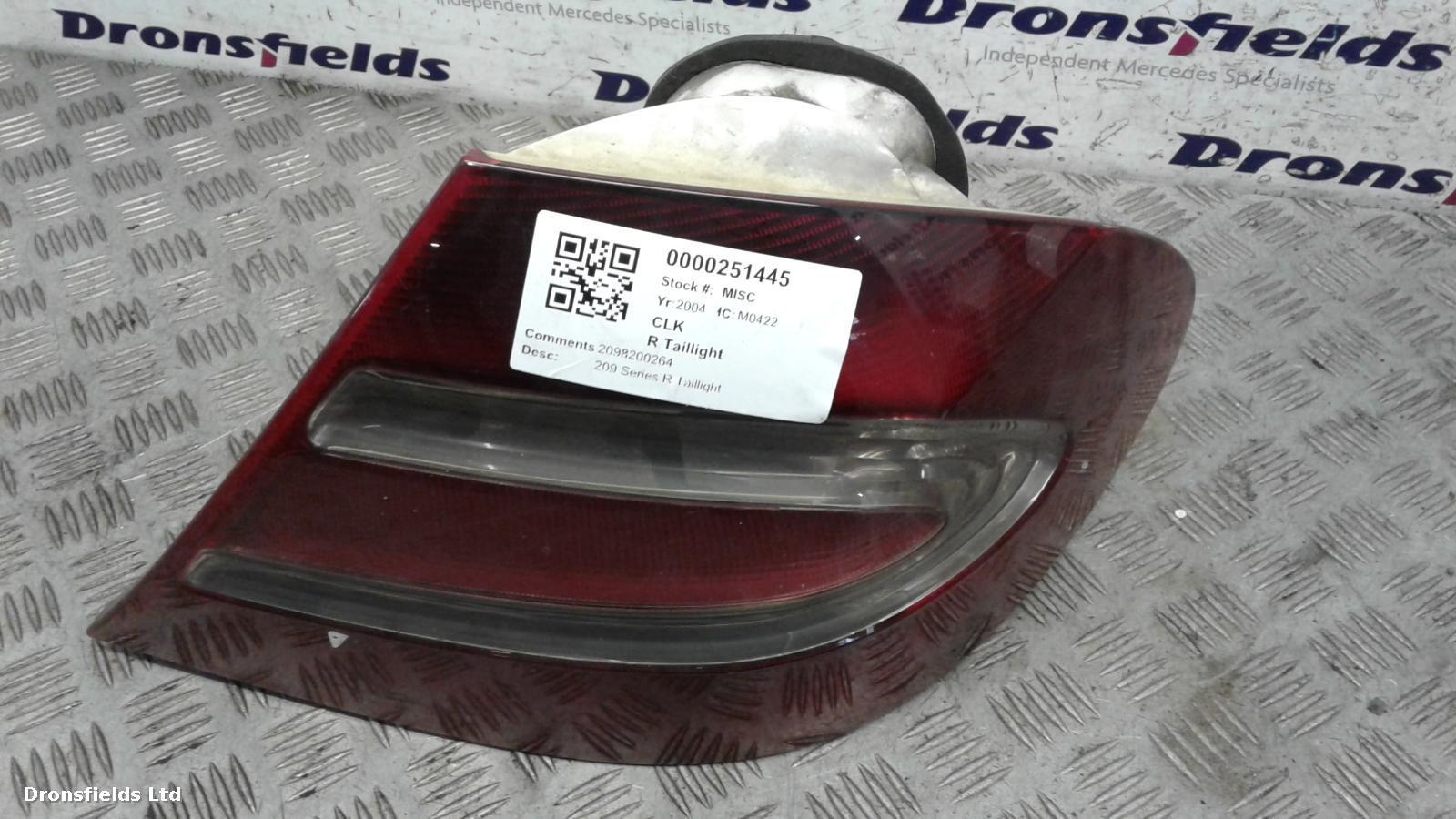 View Auto part R Taillight Mercedes Clk 2004