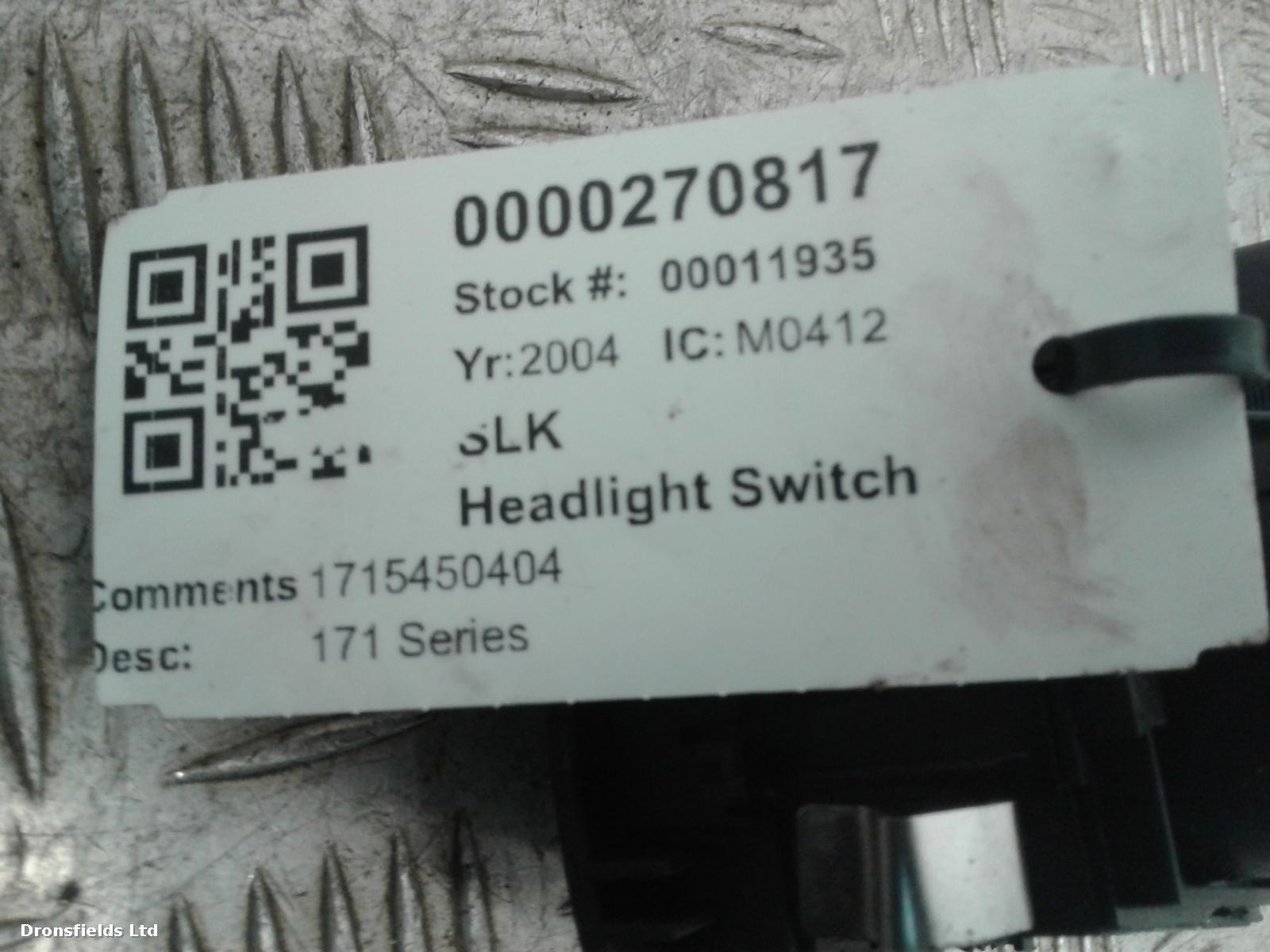 View Auto part Headlight Switch Mercedes Slk 2004