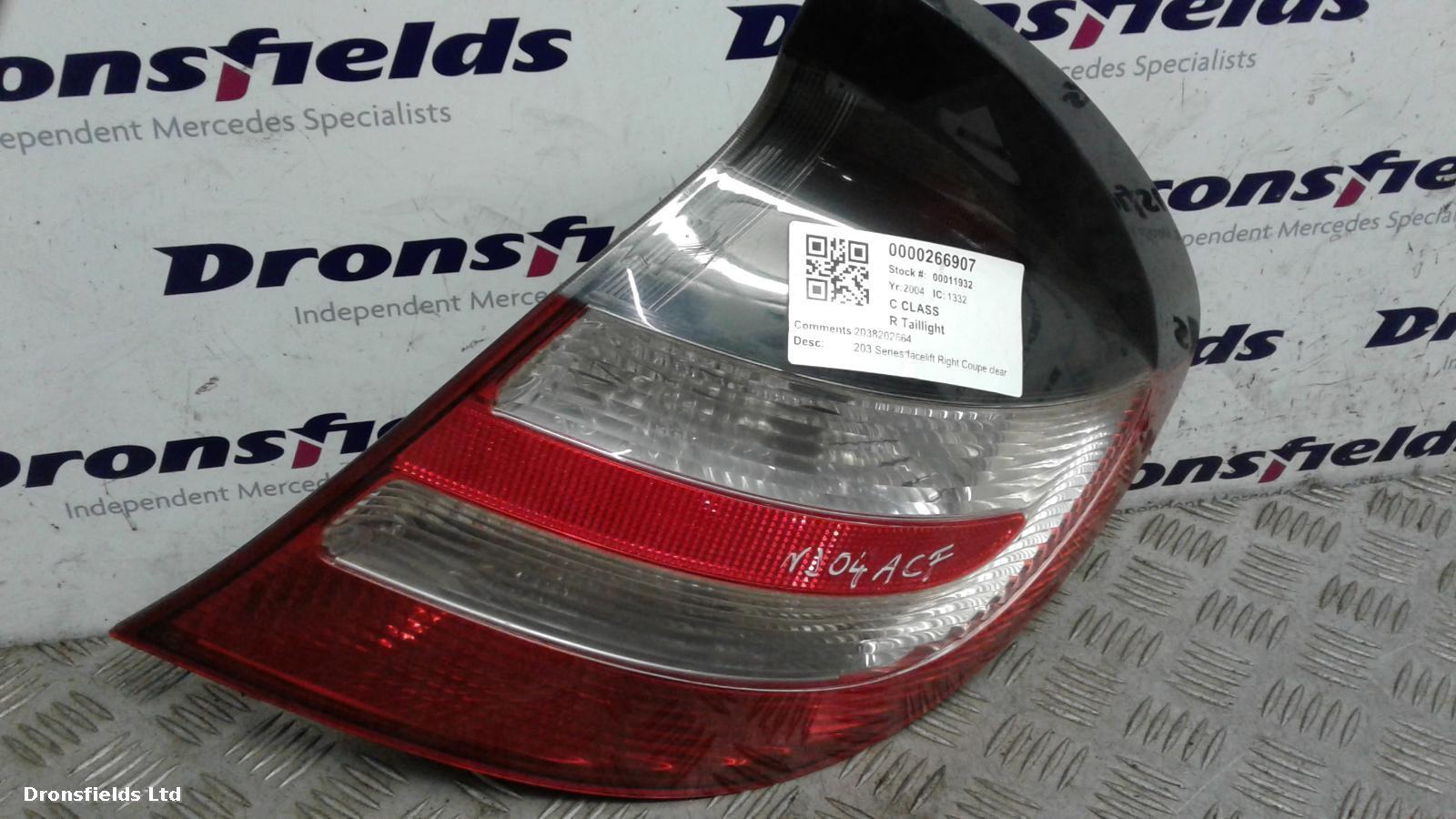 View Auto part R Taillight Mercedes C Class 2004