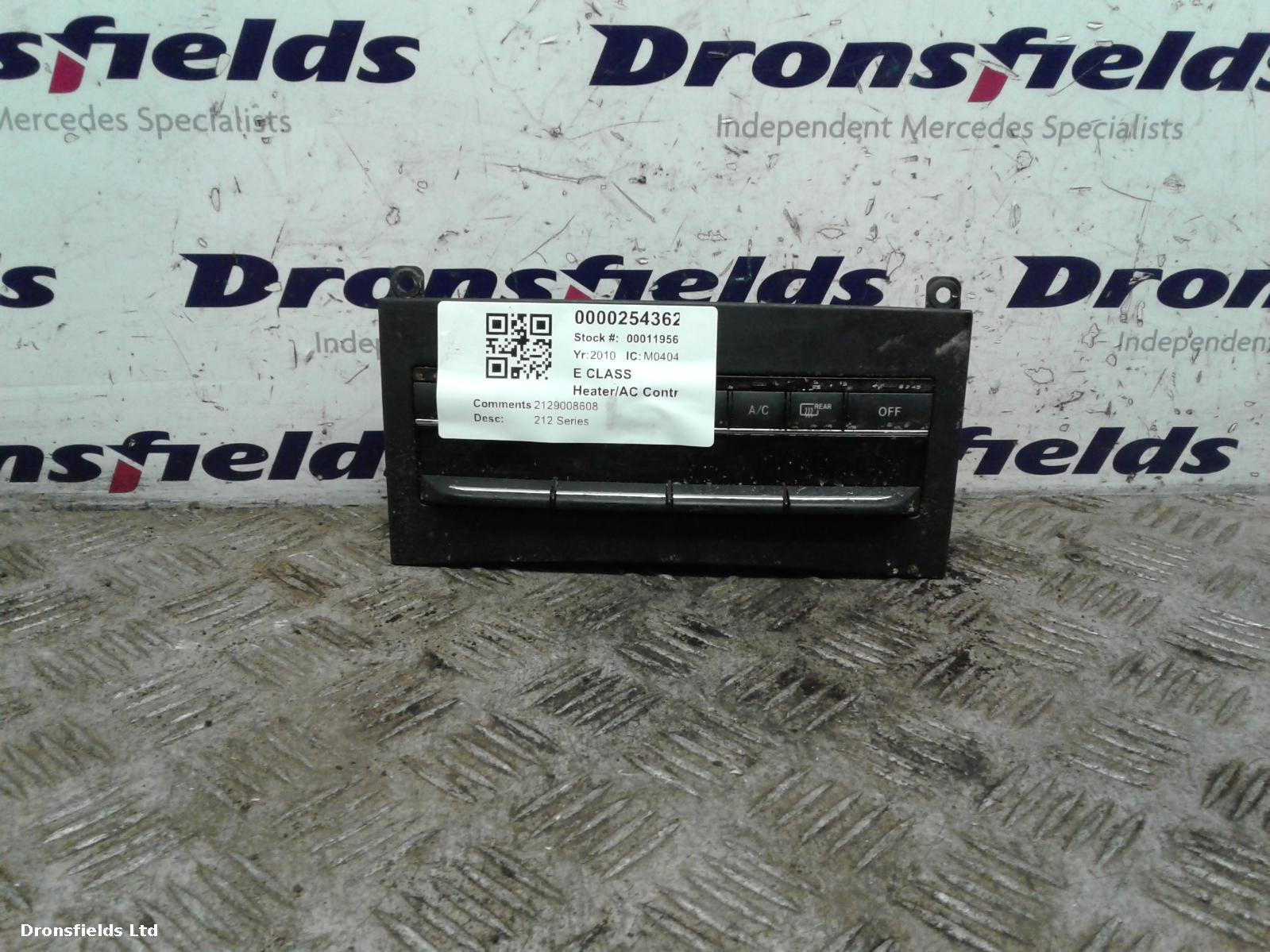 View Auto part Heater/AC Controller Mercedes E Class 2010