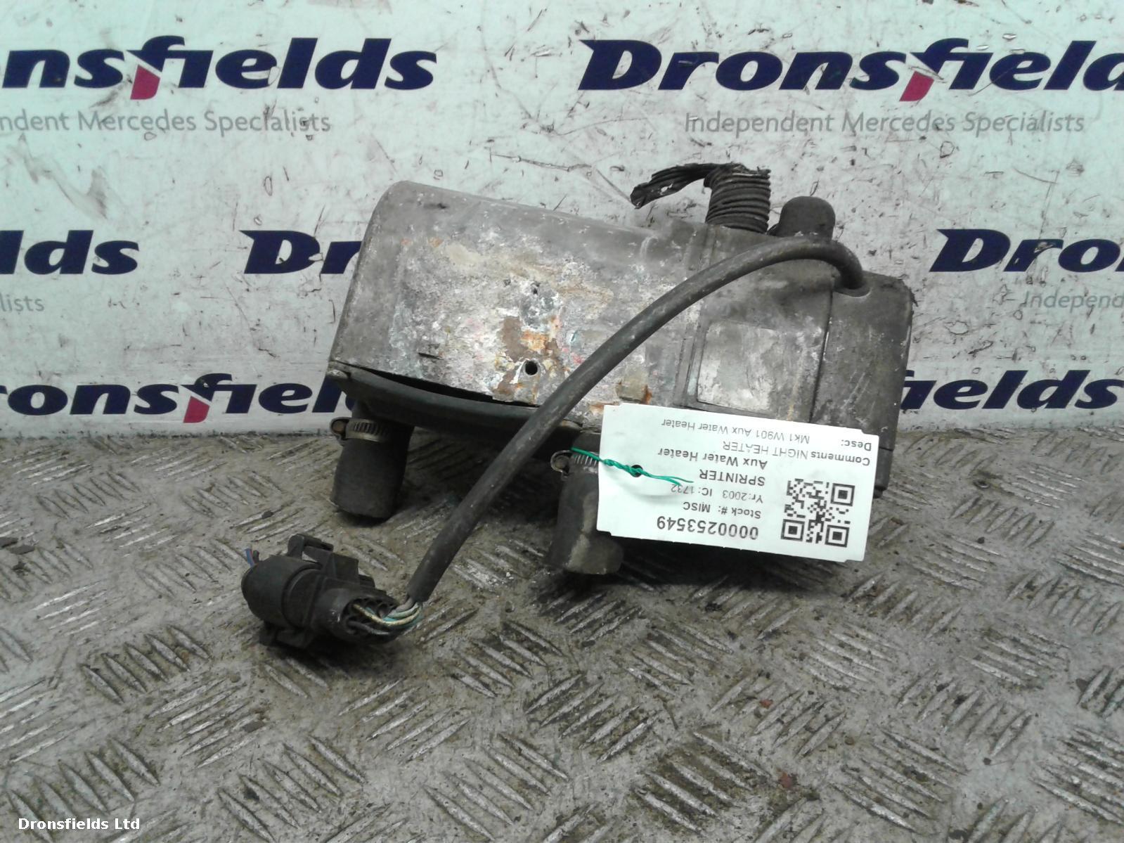 View Auto part Aux Water Heater Mercedes Sprinter 2003