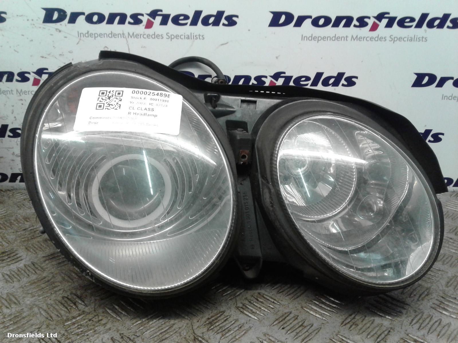 View Auto part R Headlamp Mercedes Cl Class 2003