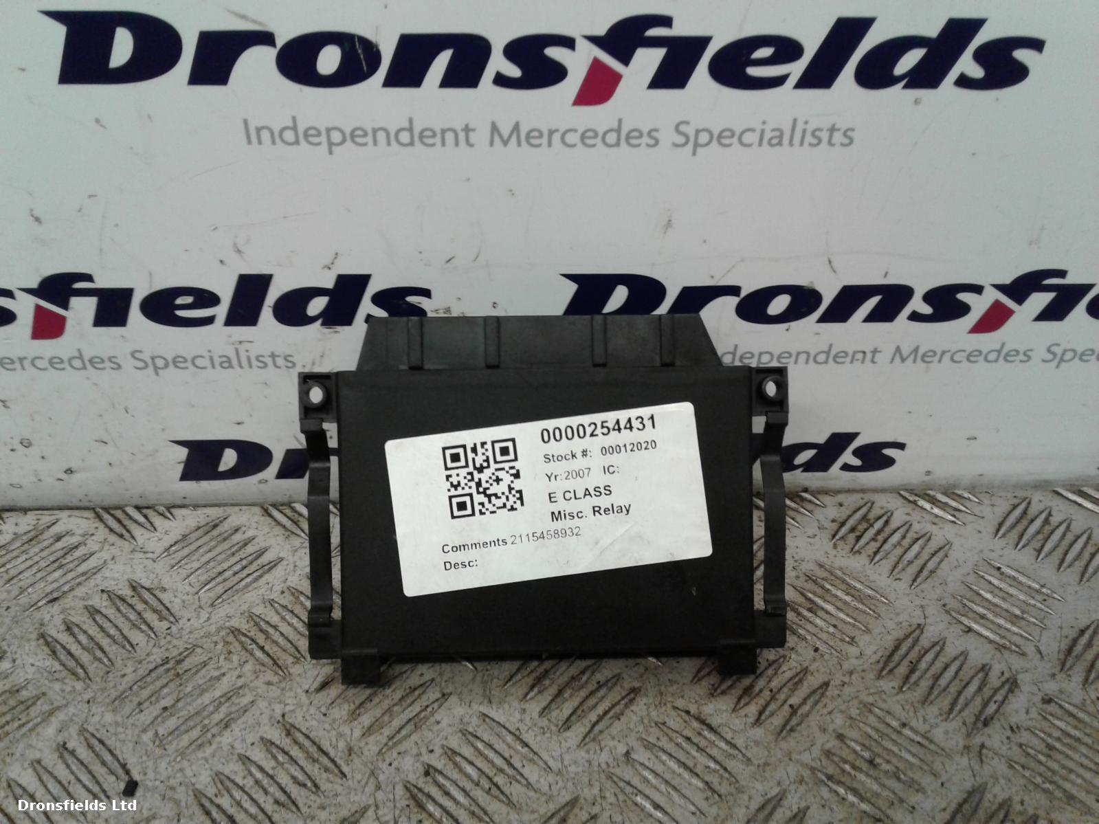 View Auto part Misc. Relay Mercedes E Class 2007