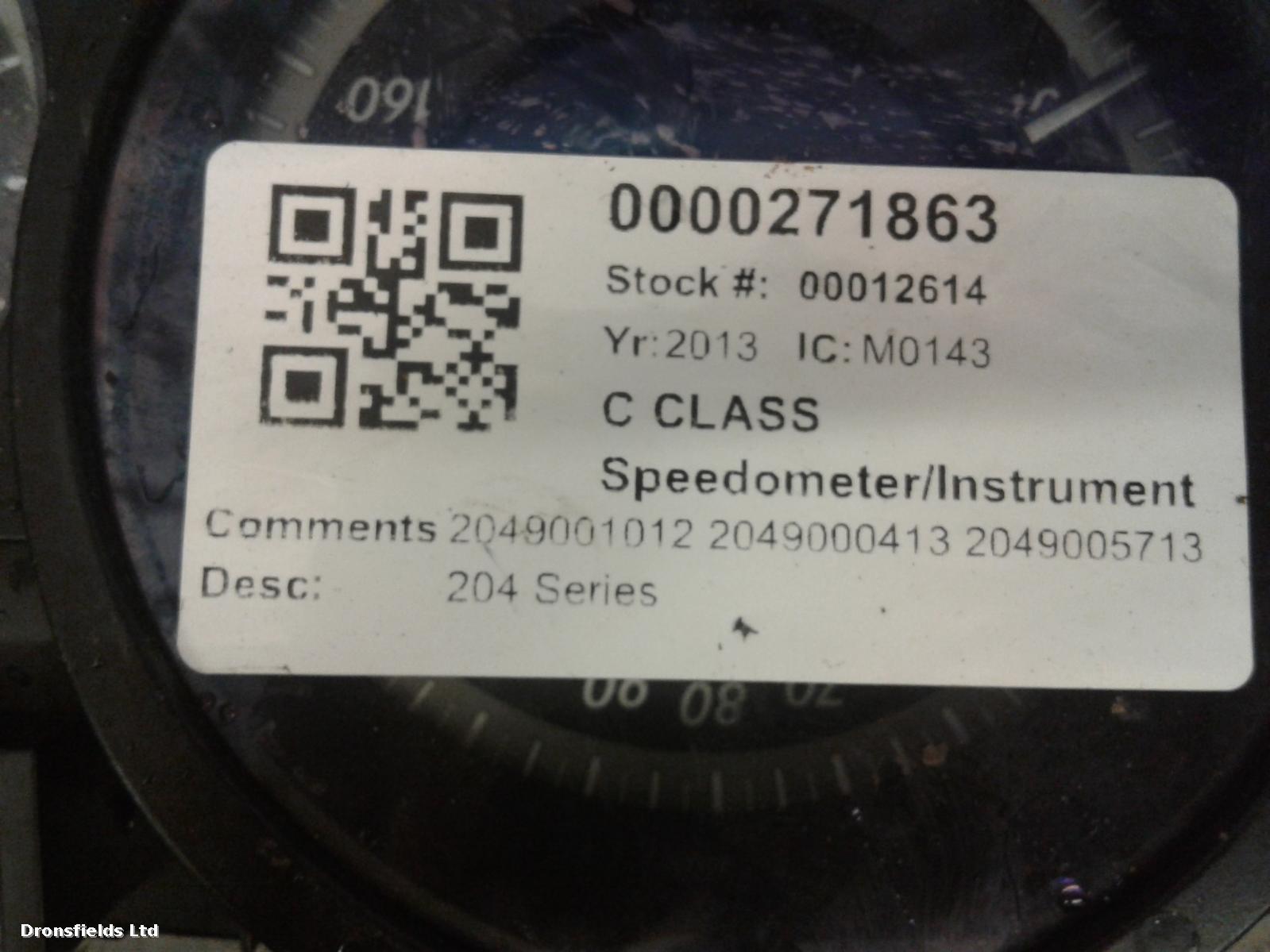 View Auto part Speedometer Mercedes C Class 2013