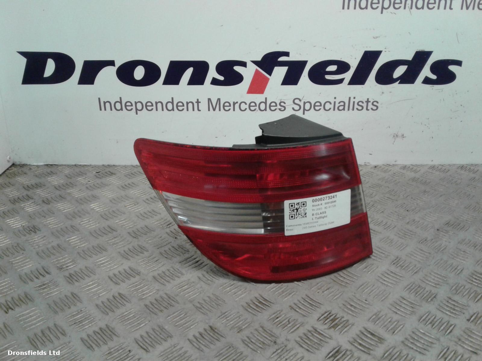 View Auto part L Taillight Mercedes B Class 2005