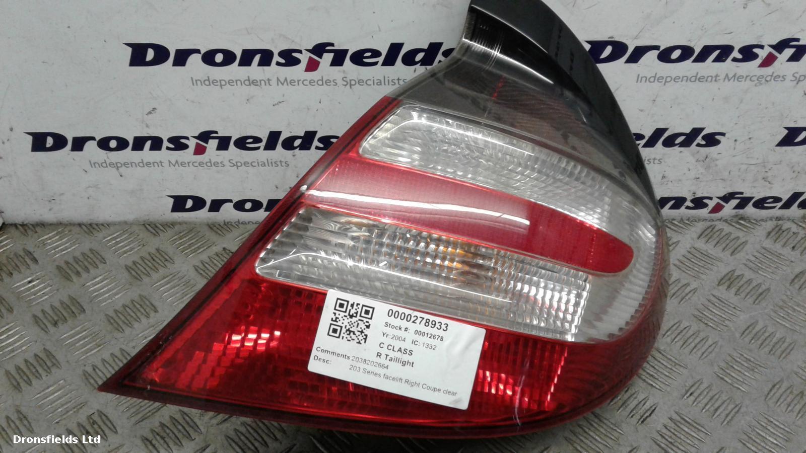 View Auto part R Taillight Mercedes C Class 2004