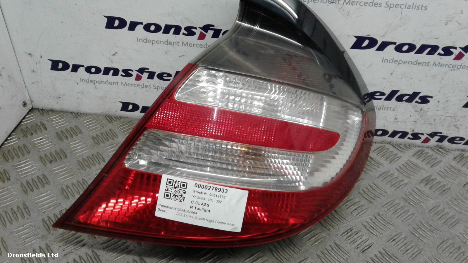 View Auto part R Taillight Mercedes C Class 2004