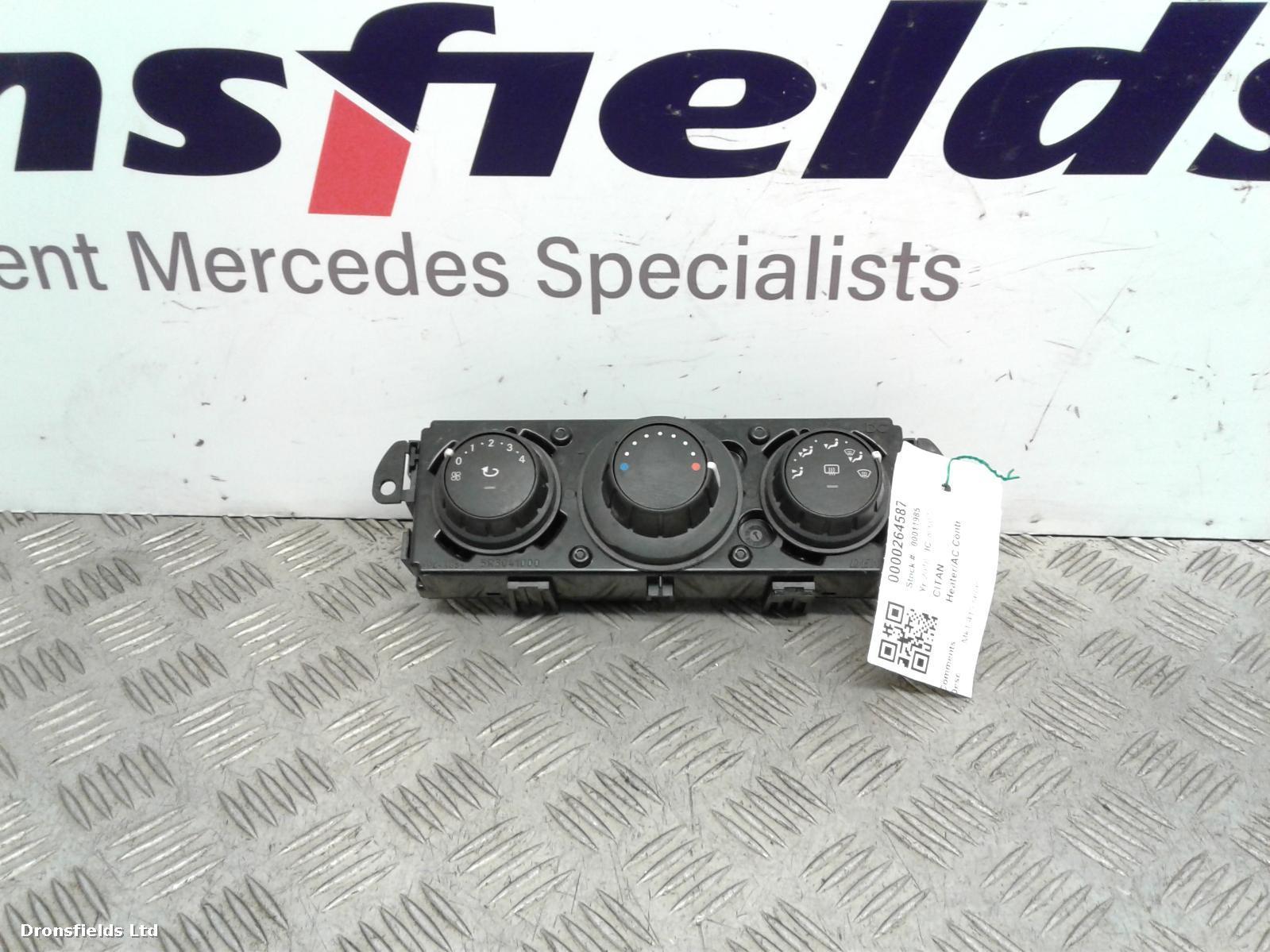 View Auto part Heater/AC Controller Mercedes Citan 2018
