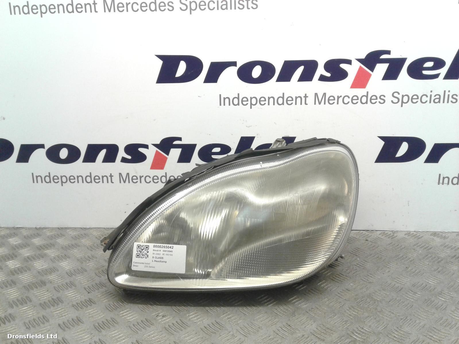 View Auto part L Headlamp Mercedes S Class 2002