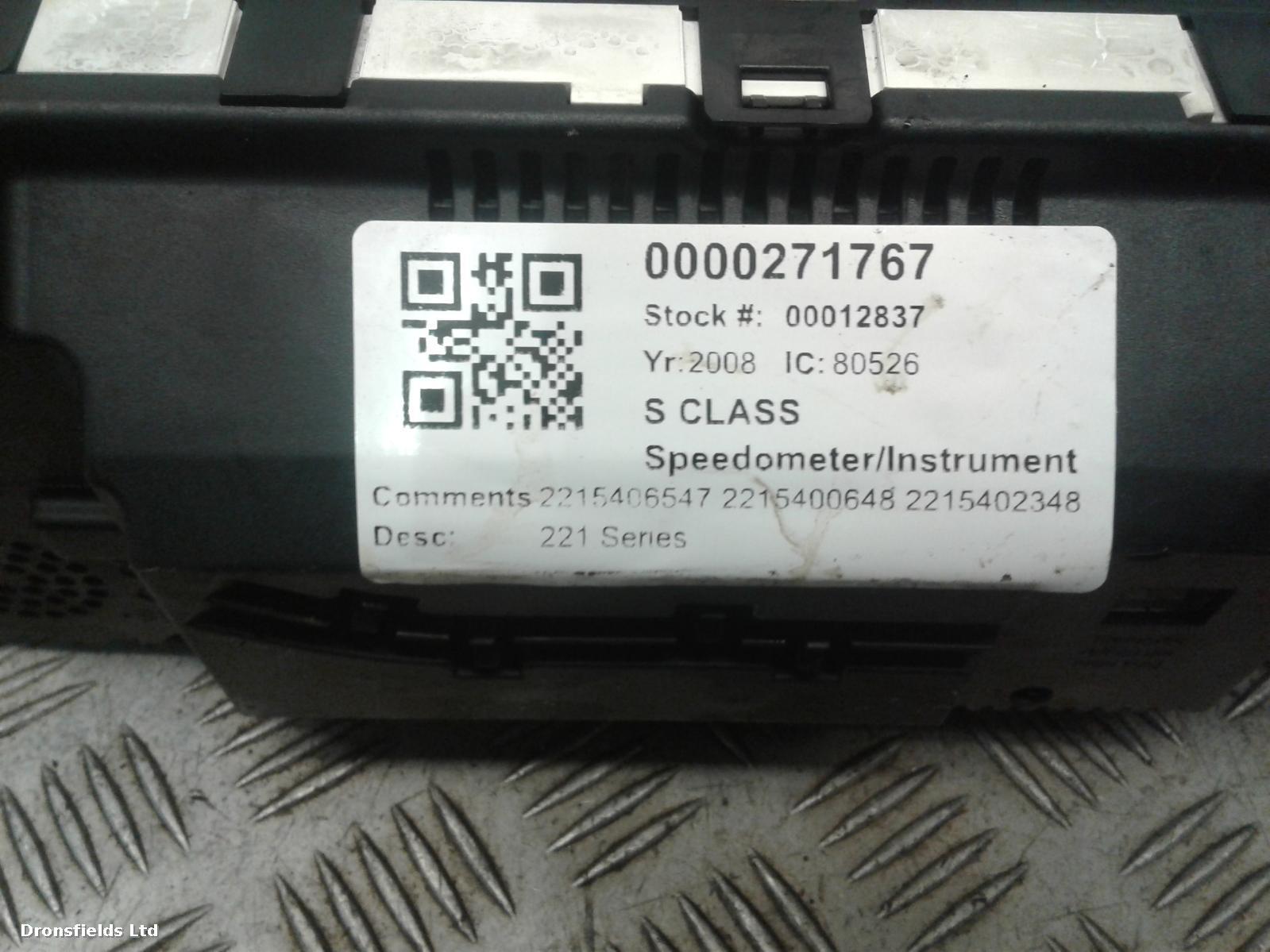 View Auto part Speedometer Mercedes S Class 2008
