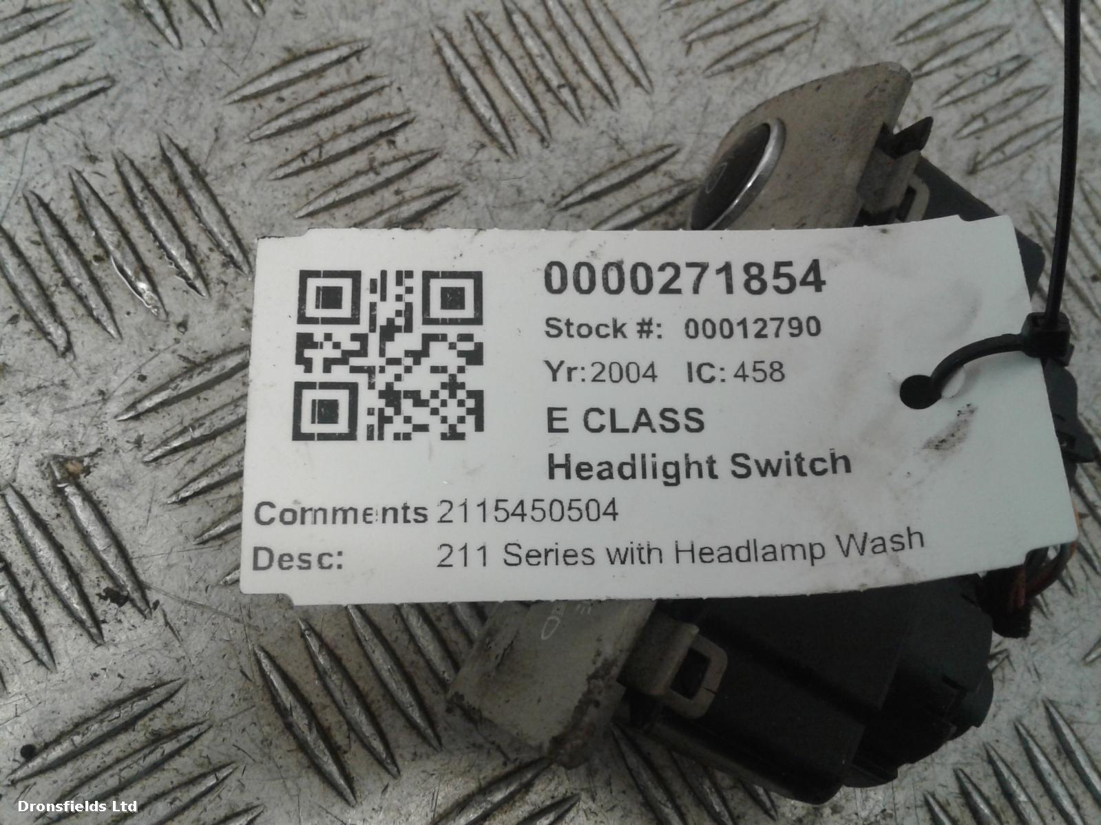 View Auto part Headlight Switch Mercedes E Class 2004