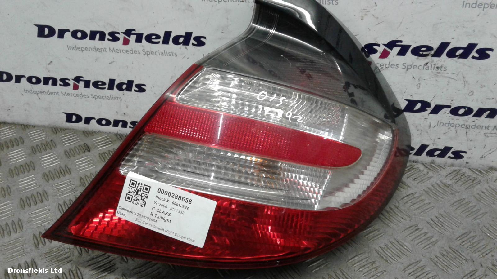 View Auto part R Taillight Mercedes C Class 2006