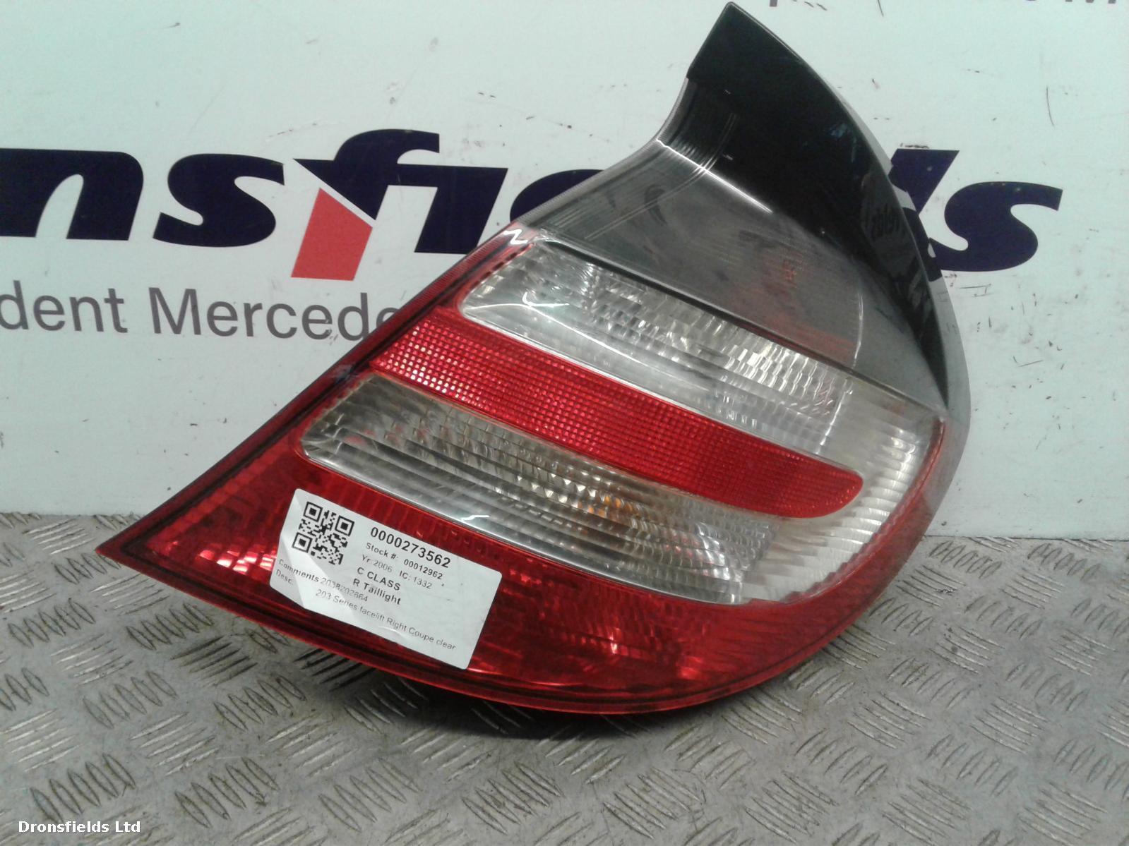 View Auto part R Taillight Mercedes C Class 2006
