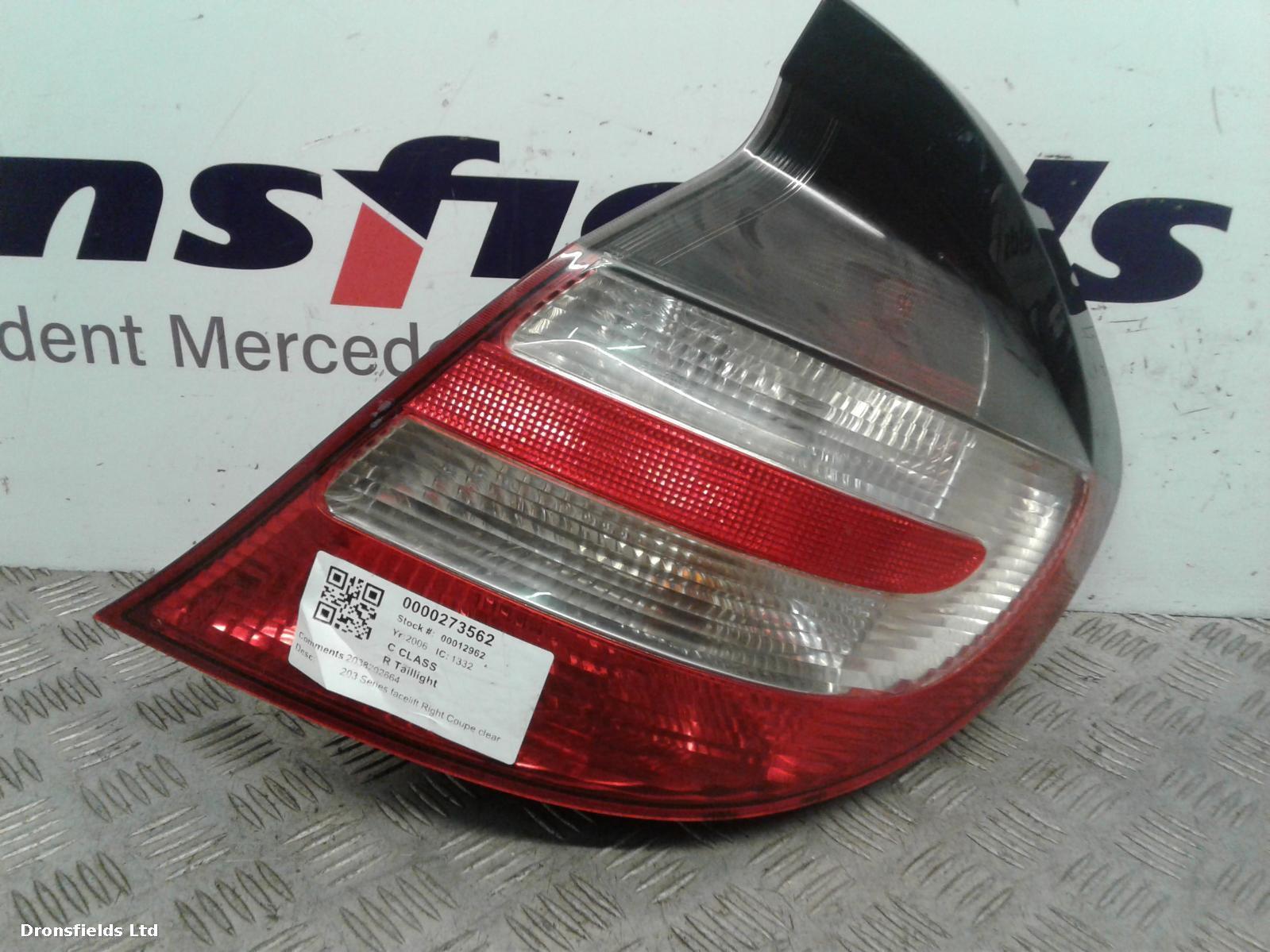 View Auto part R Taillight Mercedes C Class 2006