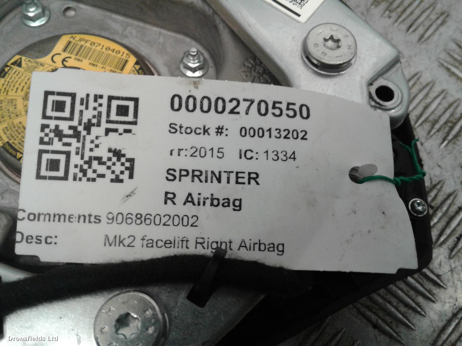 View Auto part R Air Bag Mercedes Sprinter 2015