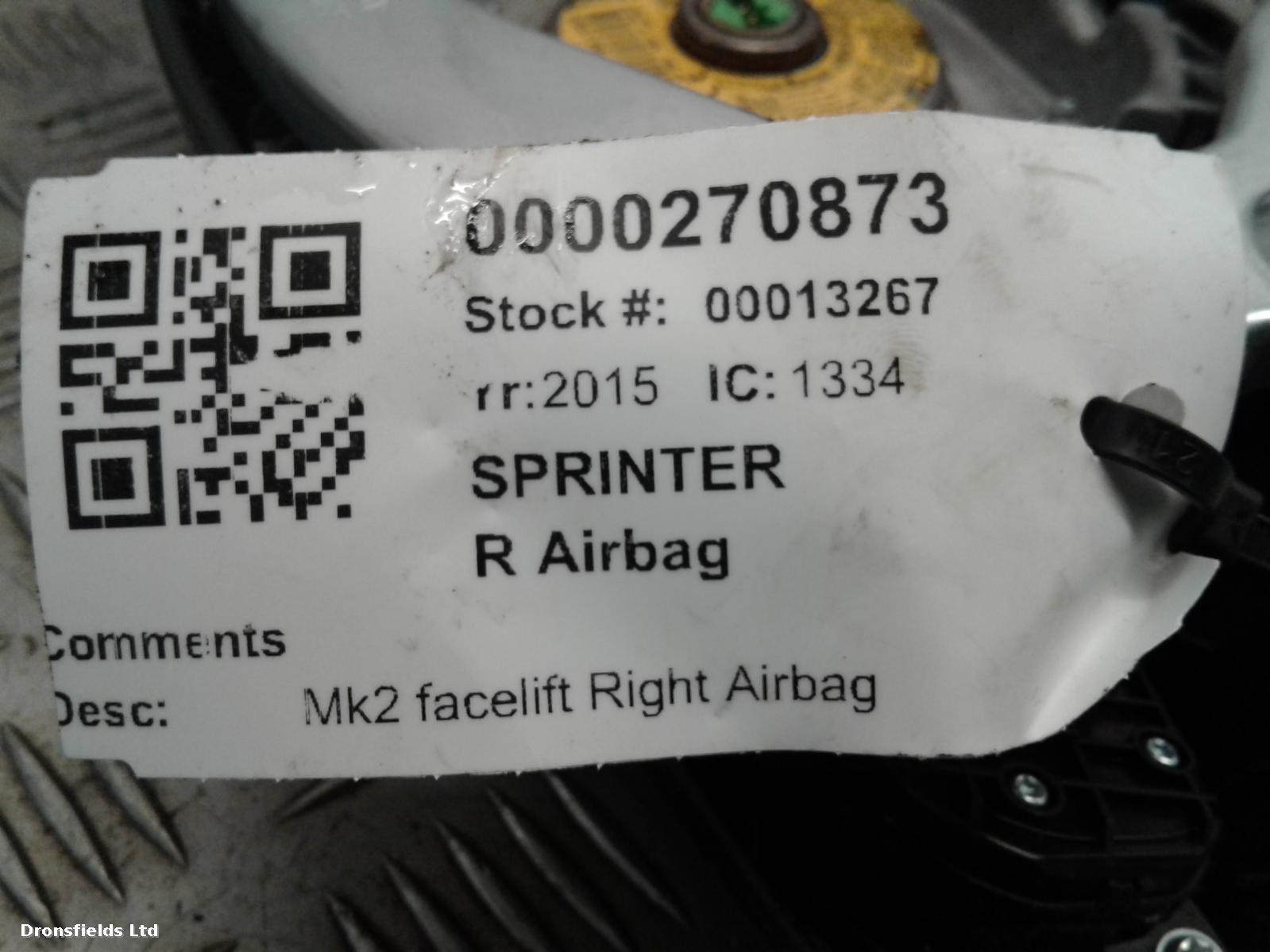 View Auto part R Air Bag Mercedes Sprinter 2015