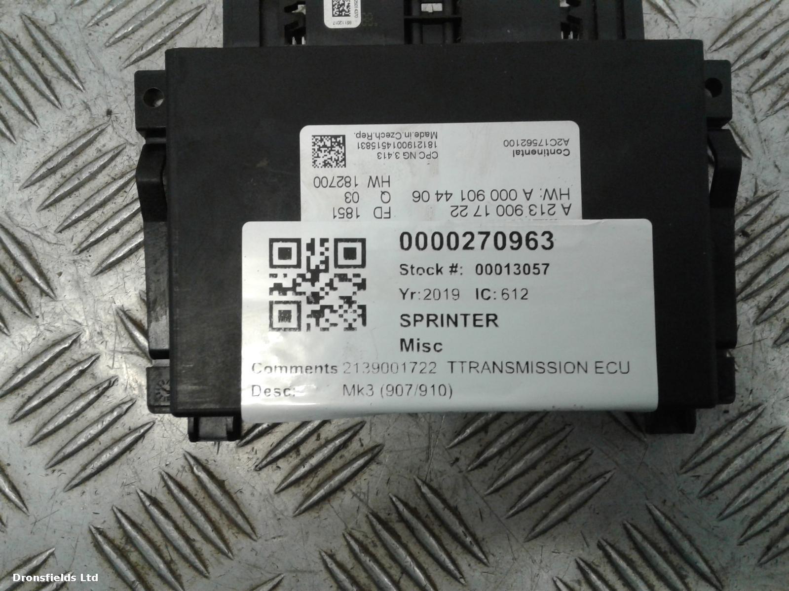 View Auto part Misc Mercedes Sprinter 2019