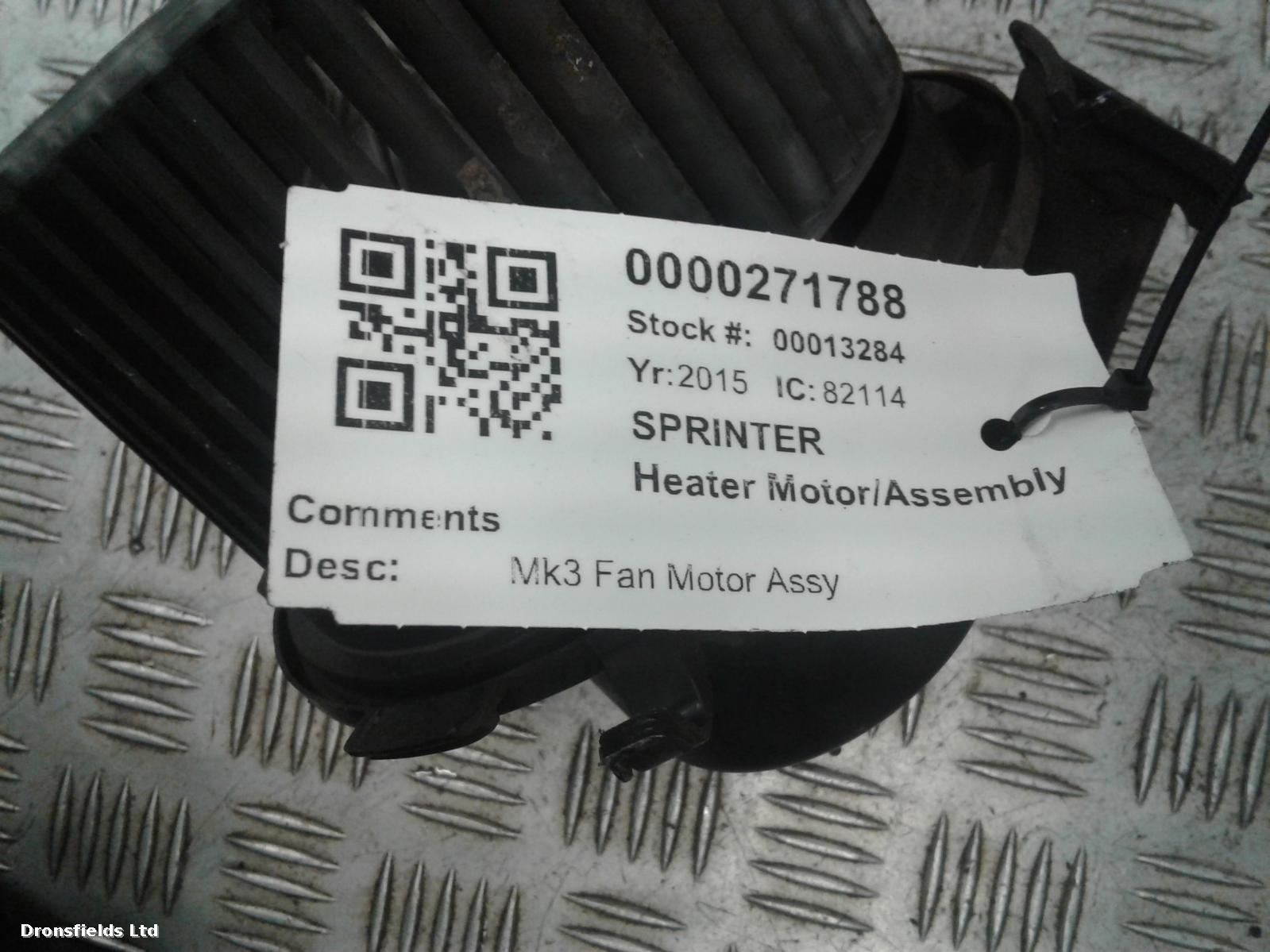 View Auto part Heater Motor/Assembly Mercedes Sprinter 2015