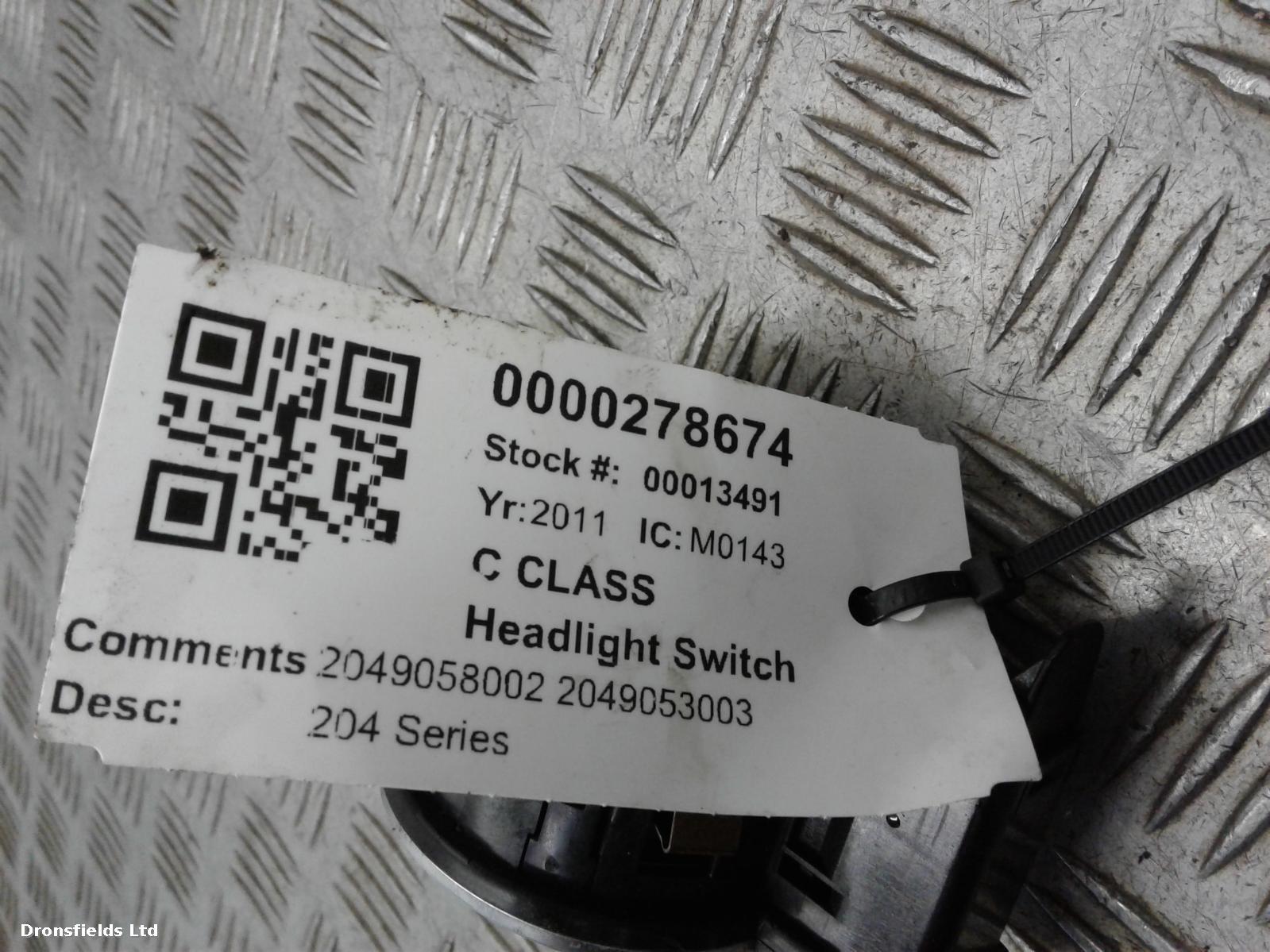 View Auto part Headlight Switch Mercedes C Class 2011