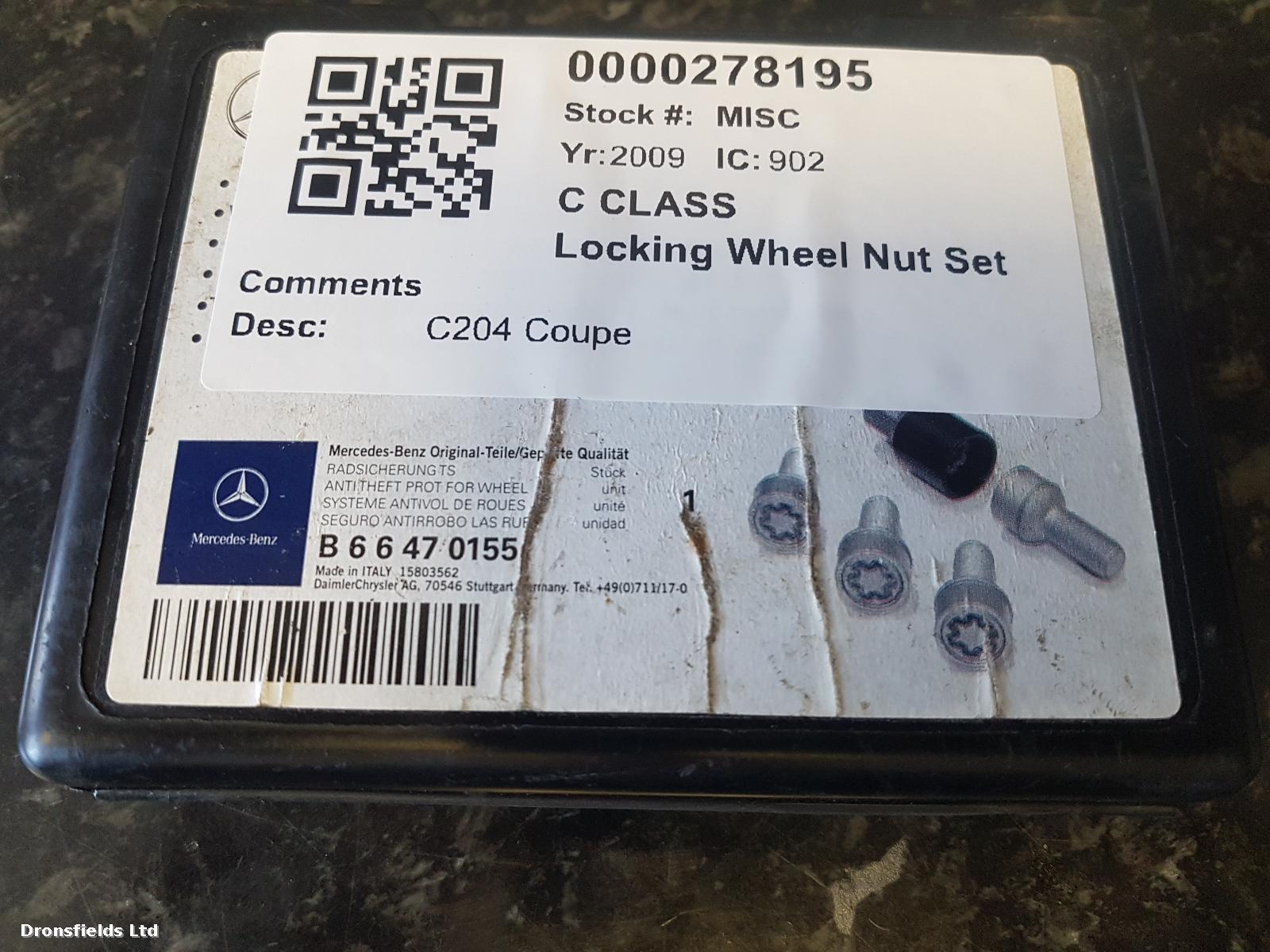 View Auto part Locking Wheel Nut Set Mercedes C Class 2009