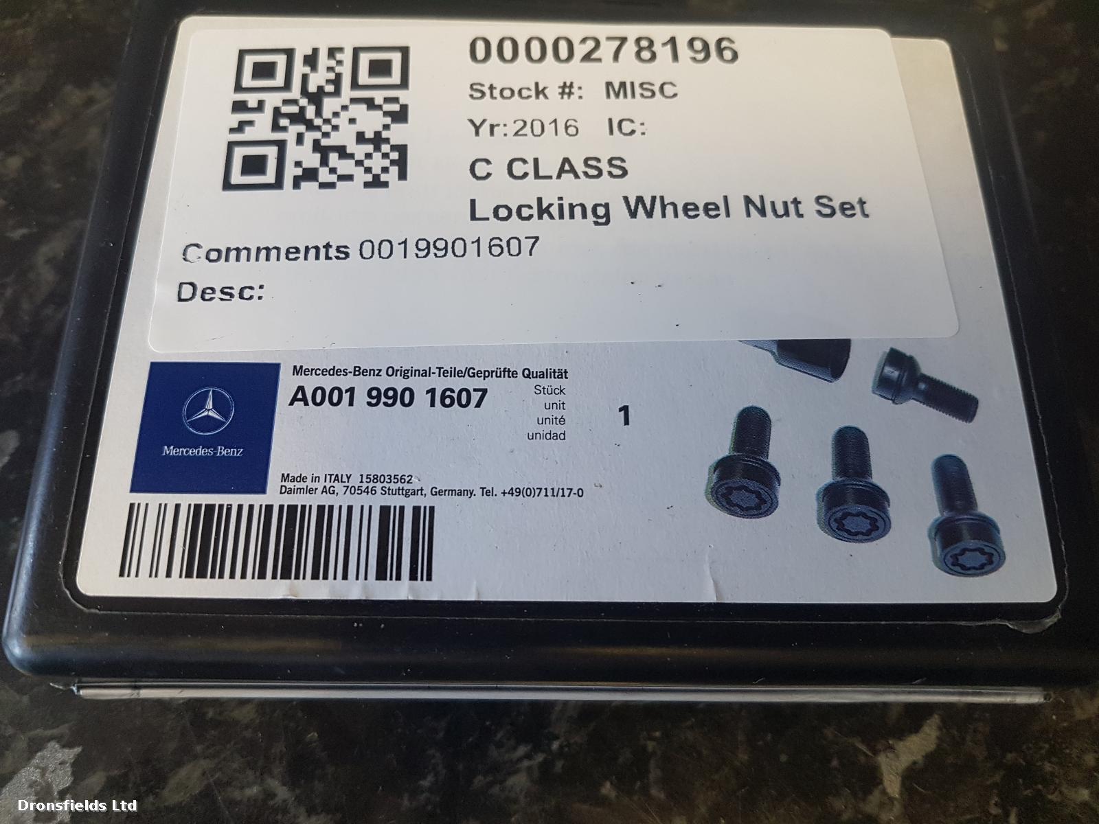 View Auto part Locking Wheel Nut Set Mercedes C Class 2016
