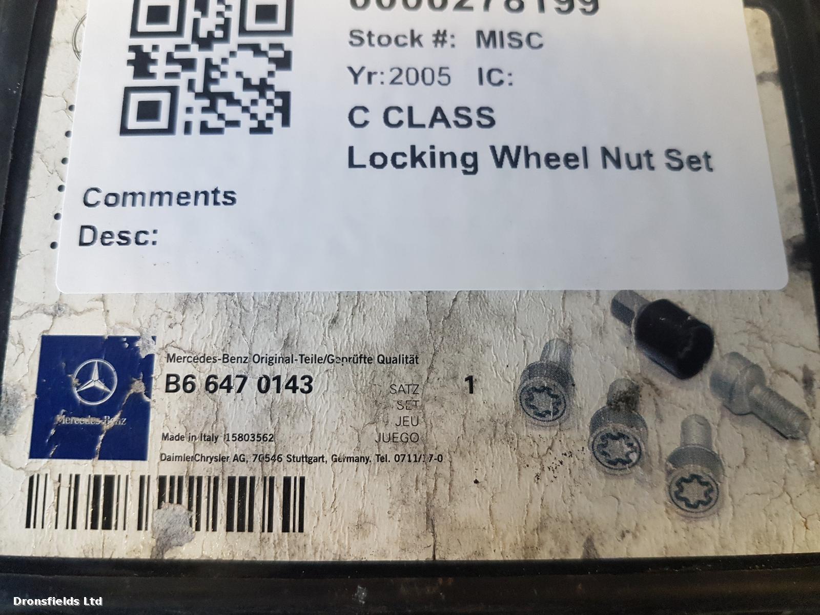 View Auto part Locking Wheel Nut Set Mercedes C Class 2005