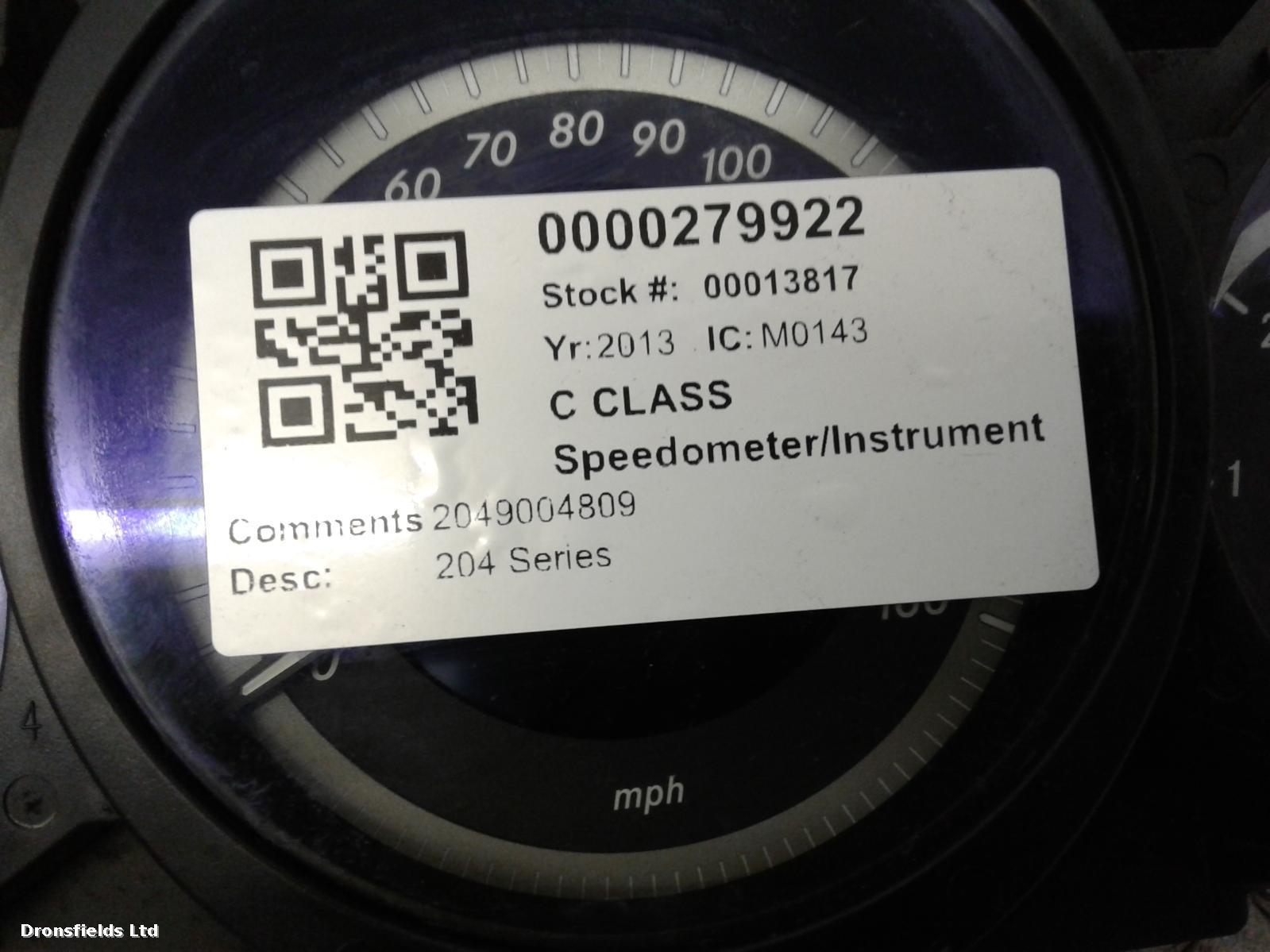 View Auto part Speedometer Mercedes C Class 2013
