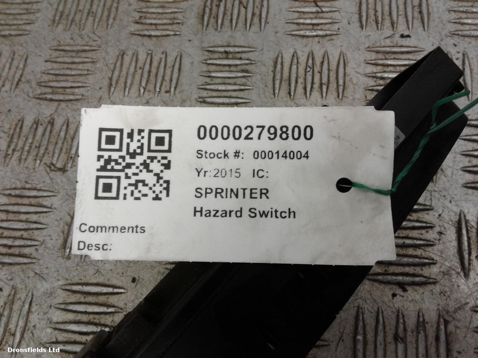 View Auto part Hazard Switch Mercedes Sprinter 2015