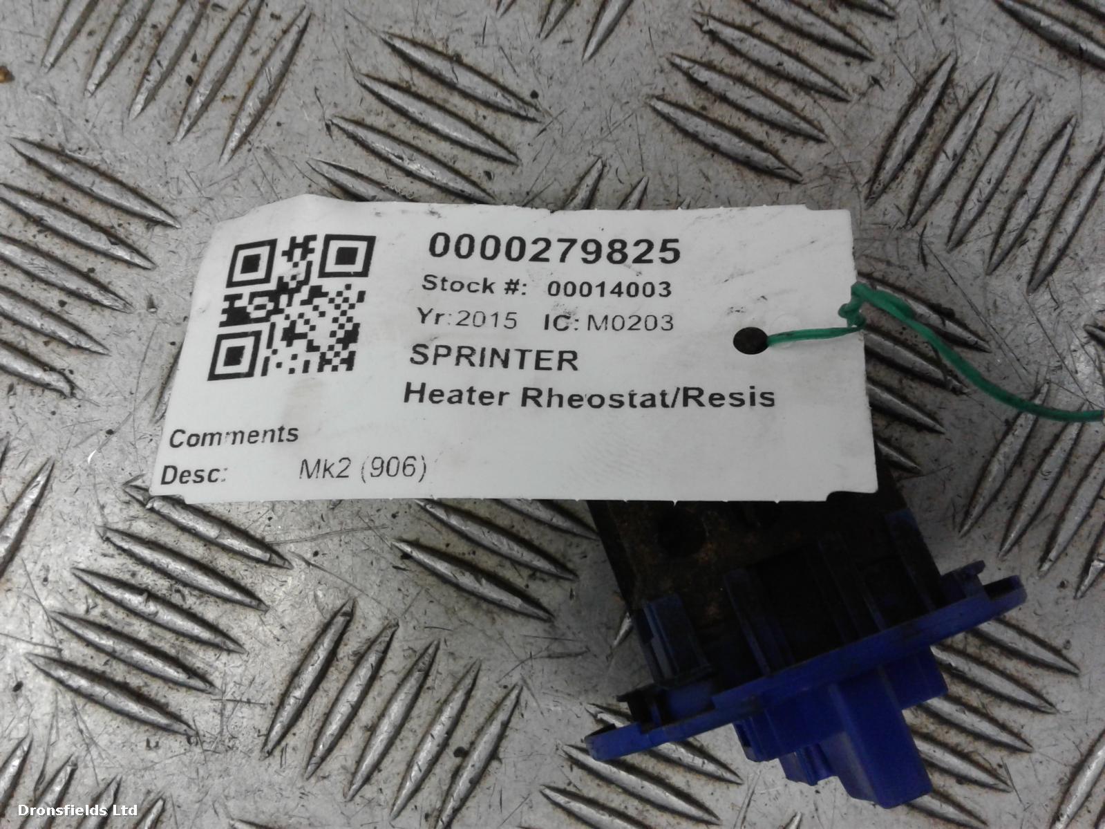 View Auto part Heater Rheostat Mercedes Sprinter 2015