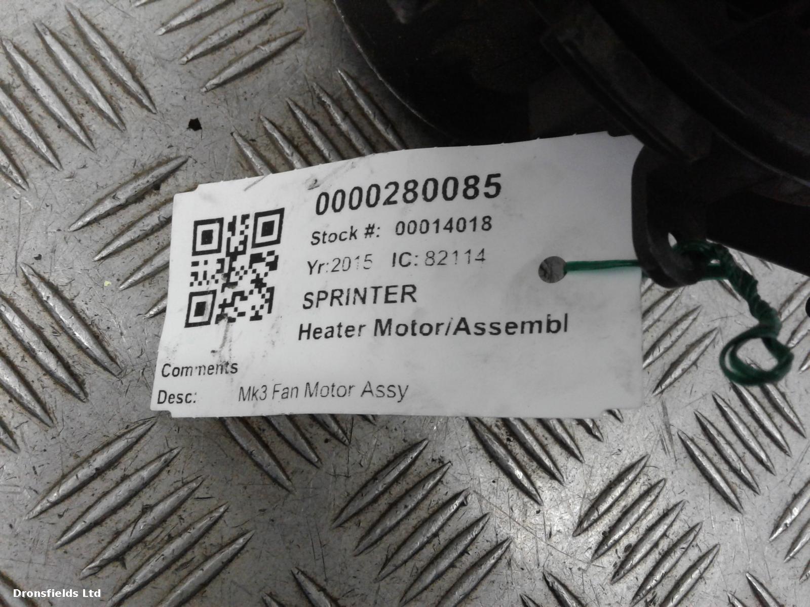 View Auto part Heater Motor/Assembly Mercedes Sprinter 2015