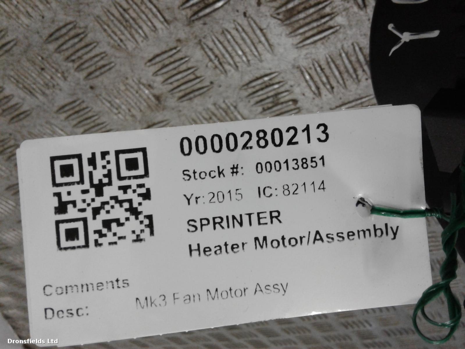 View Auto part Heater Motor/Assembly Mercedes Sprinter 2015