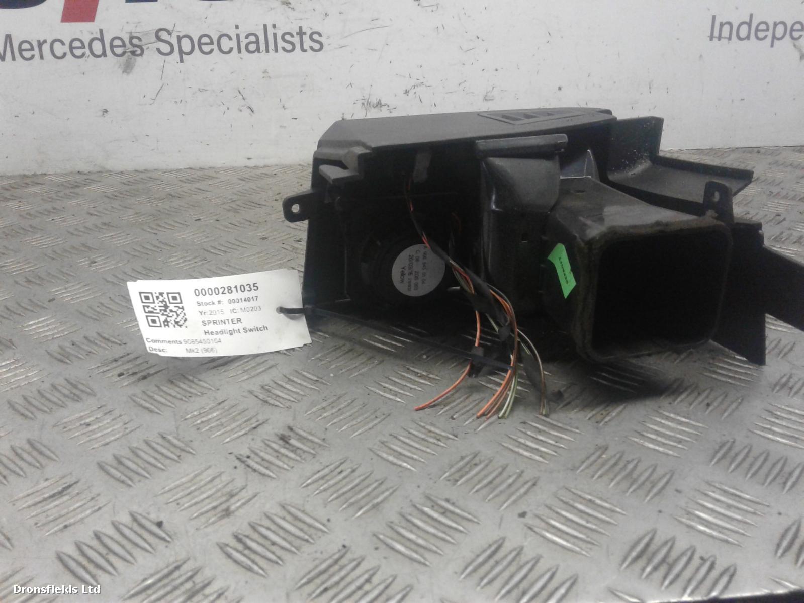 View Auto part Headlight Switch Mercedes Sprinter 2015