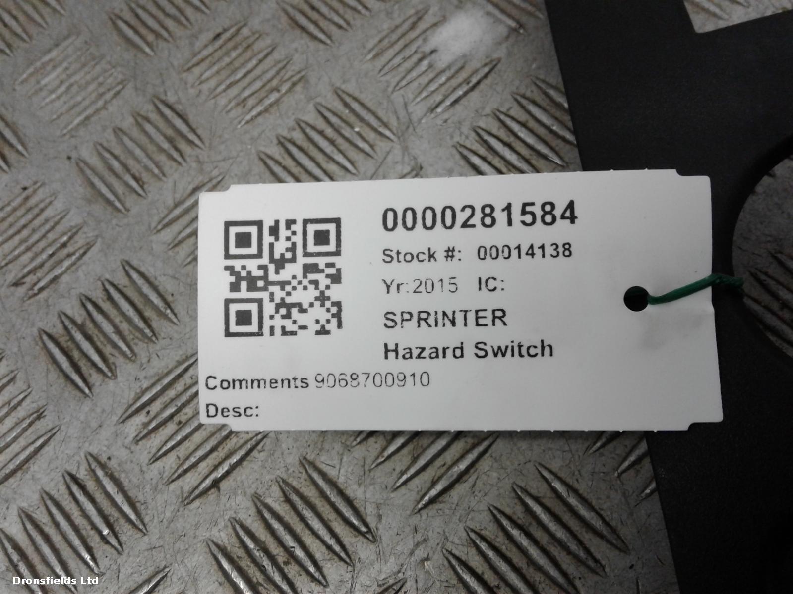View Auto part Hazard Switch Mercedes Sprinter 2015