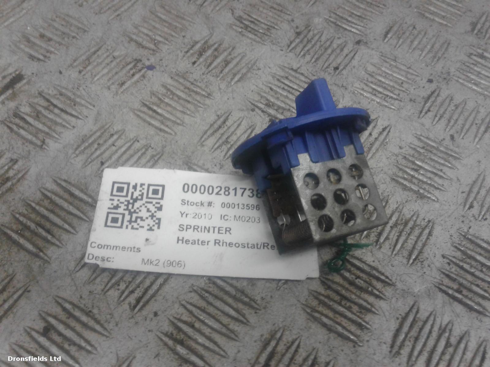 View Auto part Heater Rheostat Mercedes Sprinter 2010