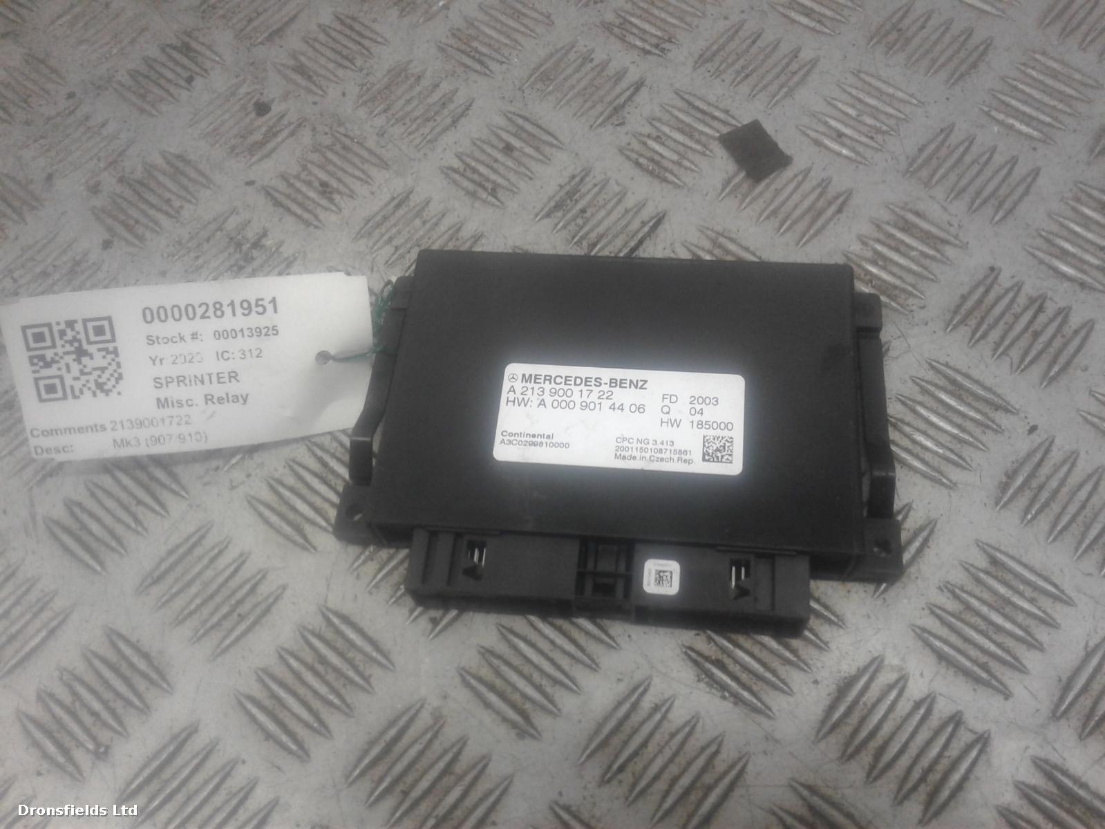 View Auto part Misc. Relay Mercedes Sprinter 2020