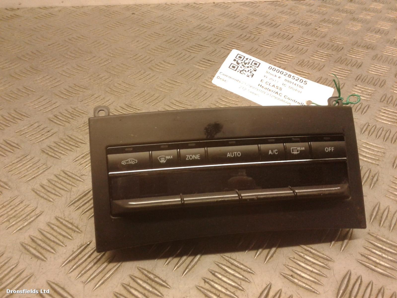 View Auto part Heater/AC Controller Mercedes E Class 2011