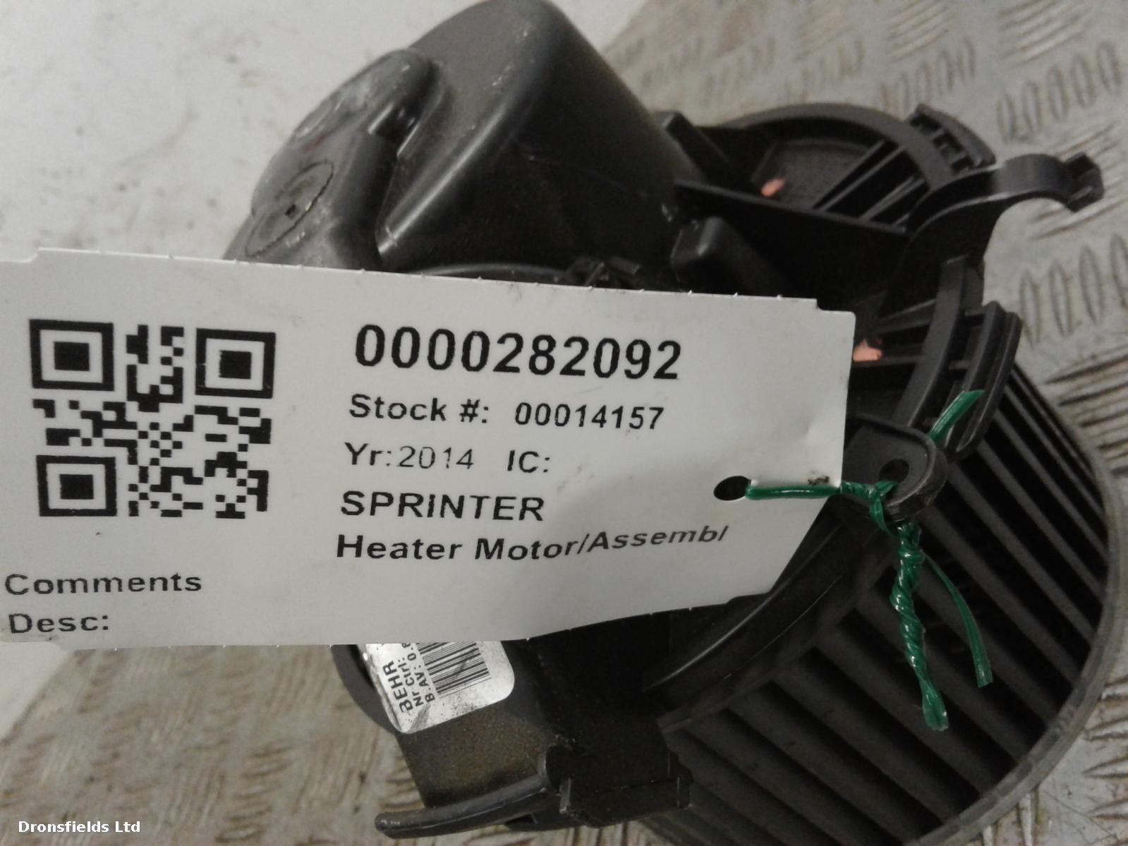 View Auto part Heater Motor/Assembly Mercedes Sprinter 2014