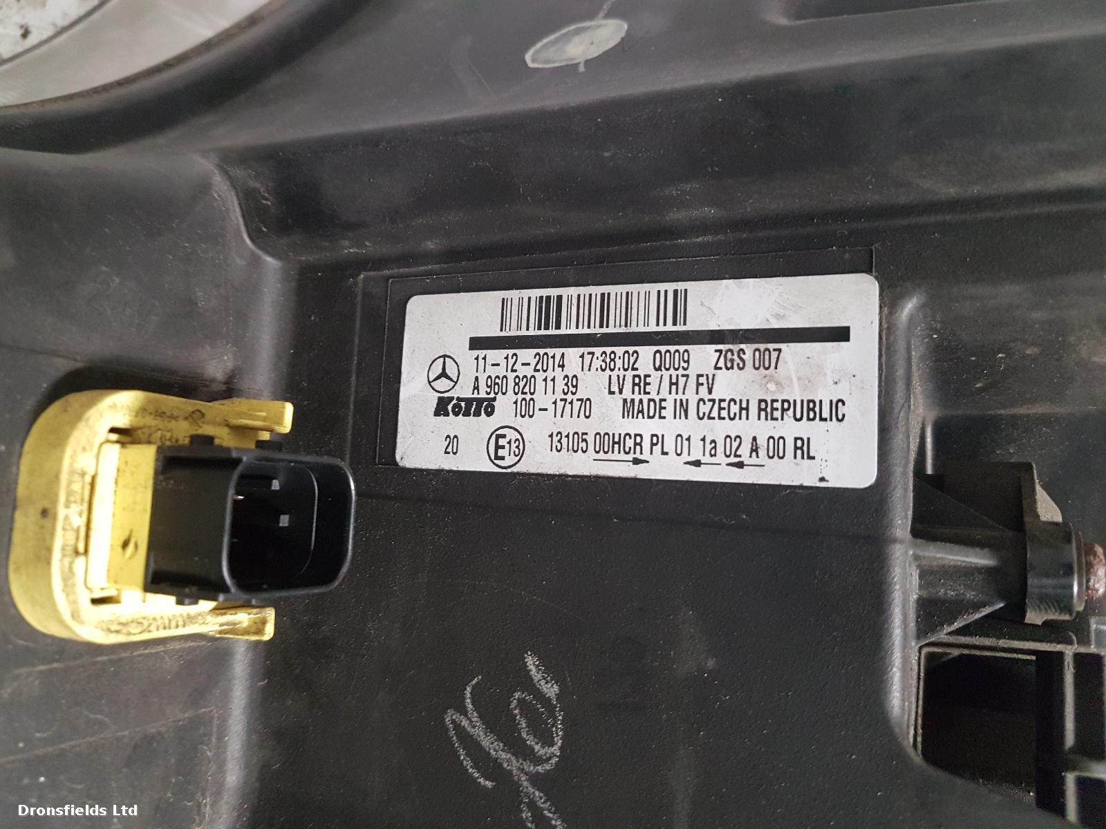 View Auto part R Headlamp Mercedes Actros 2011
