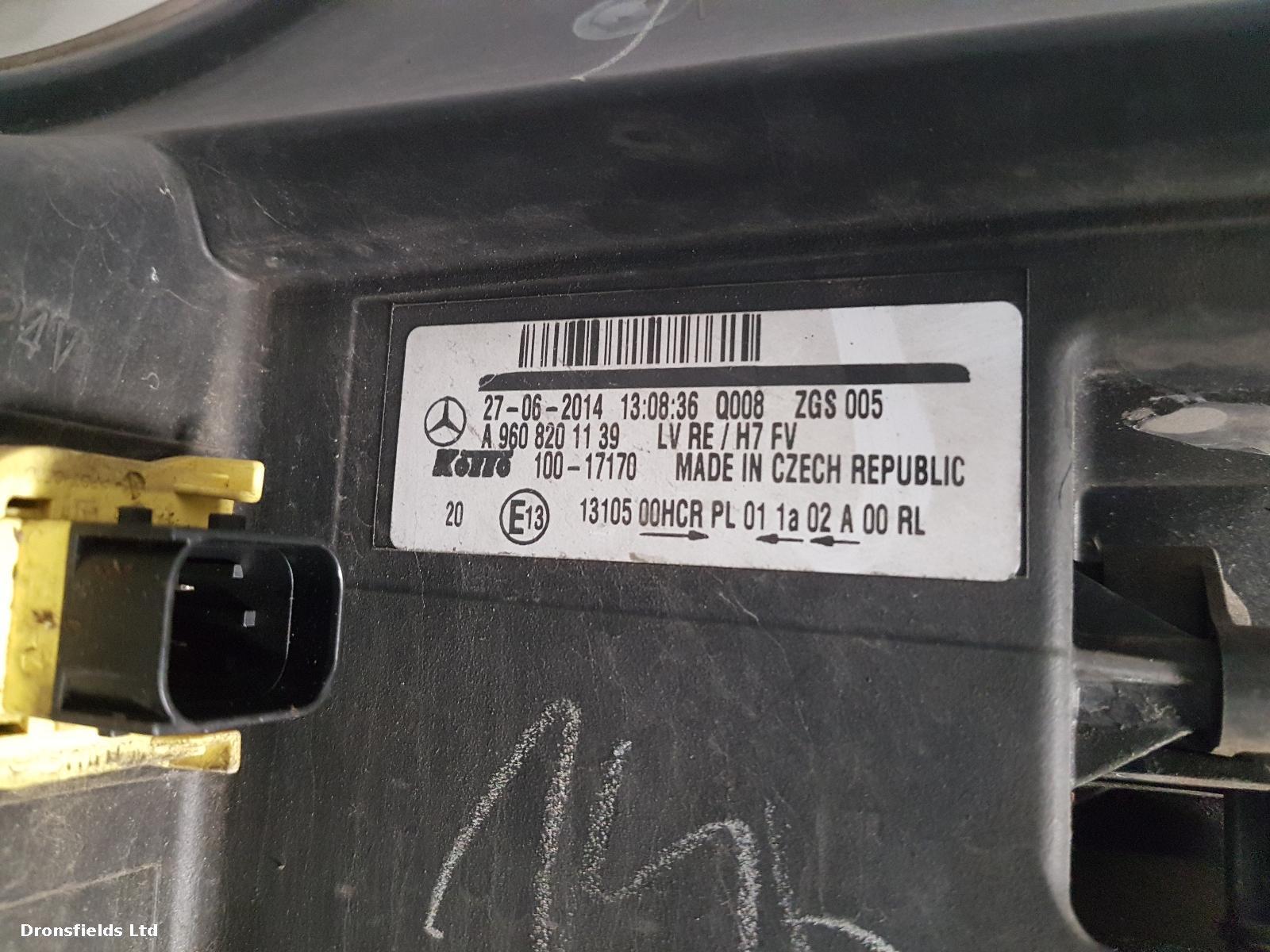 View Auto part R Headlamp Mercedes Actros 2011